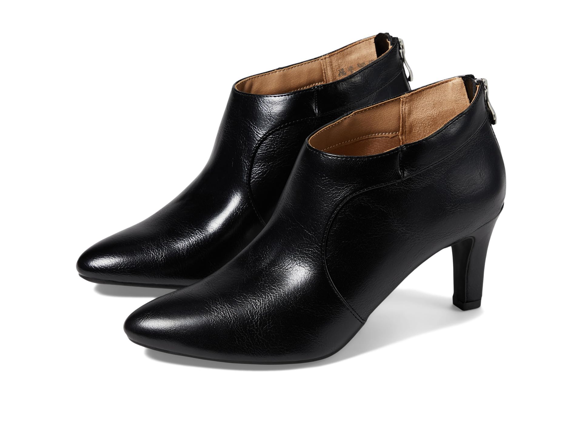 LifeStride Womens Georgia Ankle Boot, Black, 9 Wide