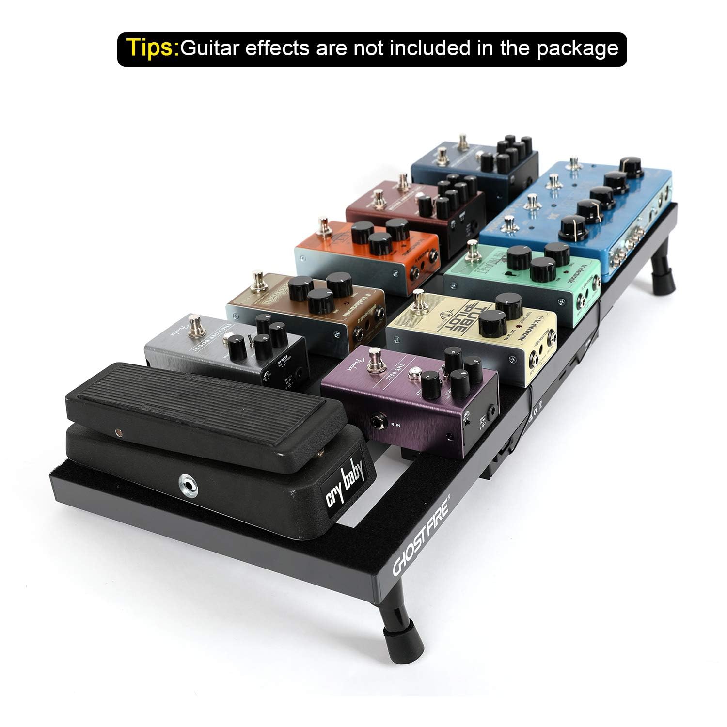 Ghost Fire Guitar Pedal Board Aluminum Alloy 2.2Ib Super Light Effect Pedalboard 27.5''X11.8'' With Carry Bag Spl 07