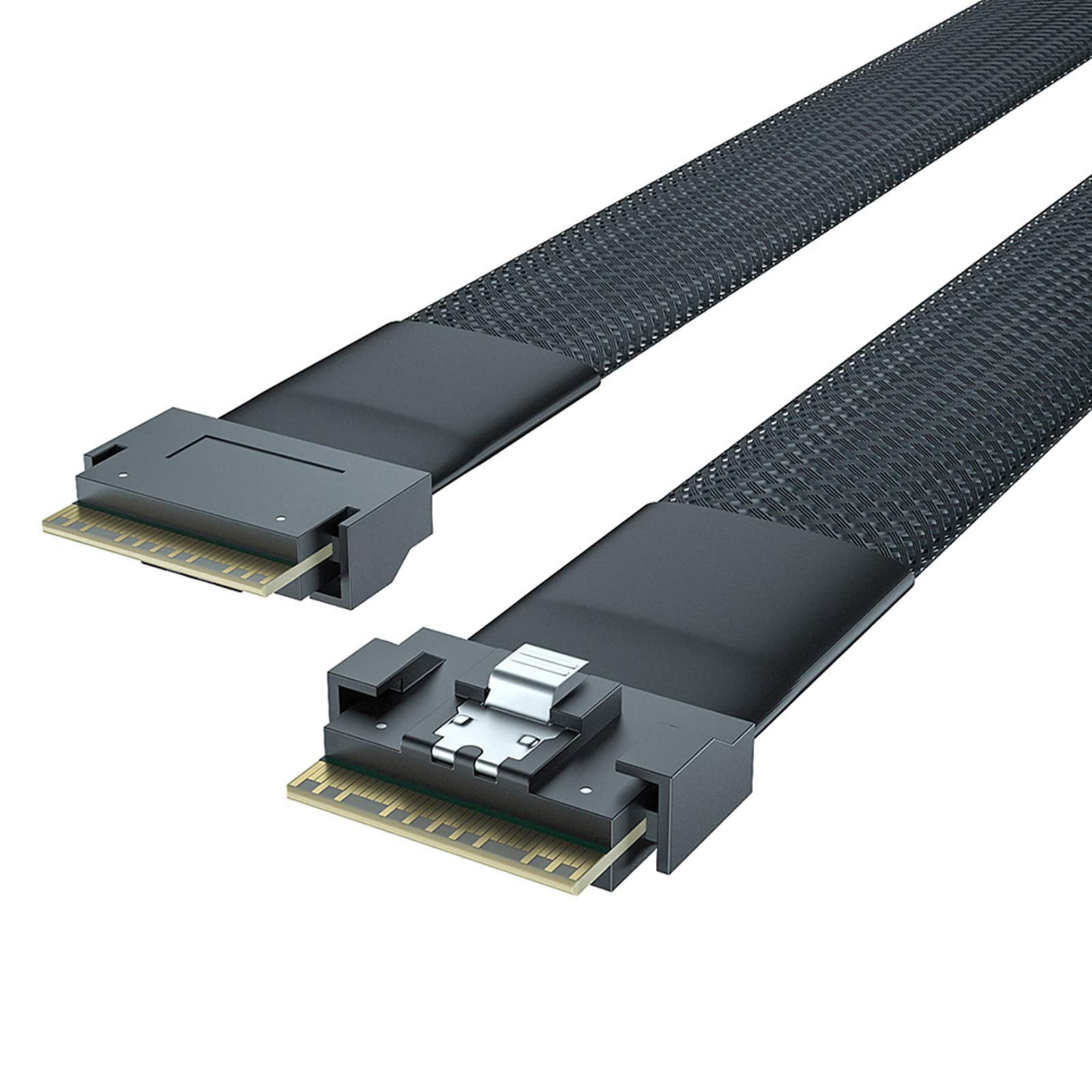 10Gtek 24G Slimsas Sff 8654 To Sff 8654 Cable, Pcie4.0, 85 Ohm, Compatible With Servers, Storage Systems, Workstations & High Pe