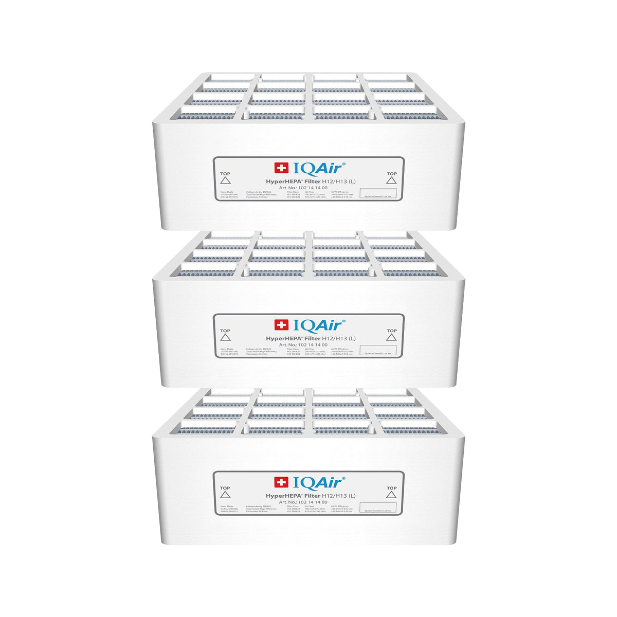 Iqair 3 Pack Hyperhepa Filter Bundle   Genuine Replacement Air Filter Healthpro Series   Filters Ultrafine Particles   Swiss Mad