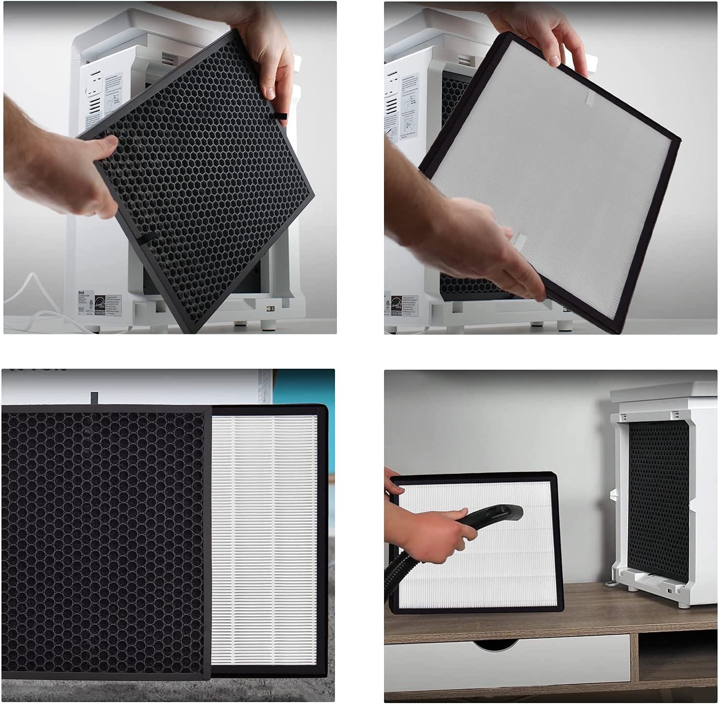 Tablenco For Levoit Lv Pur131 Air Purifier Replacement Filter 4 Filters & 4 True H13 Activated Carbon Filters Set Pre Compatible