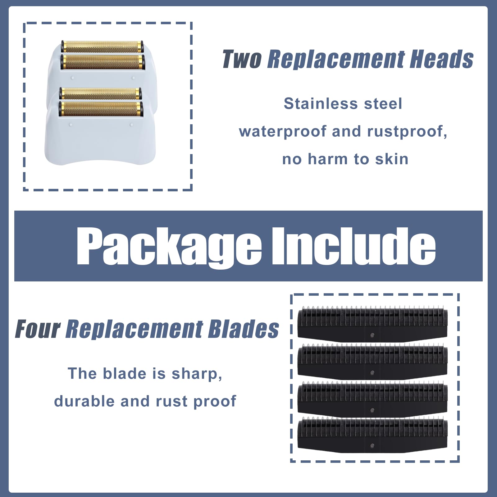 2 Pack Pro Shaver Replacement Foil And Cutters Compatible With Andis 17150(Ts 1)/17155/17200 Shaver For Profoil & Lithium Shaver