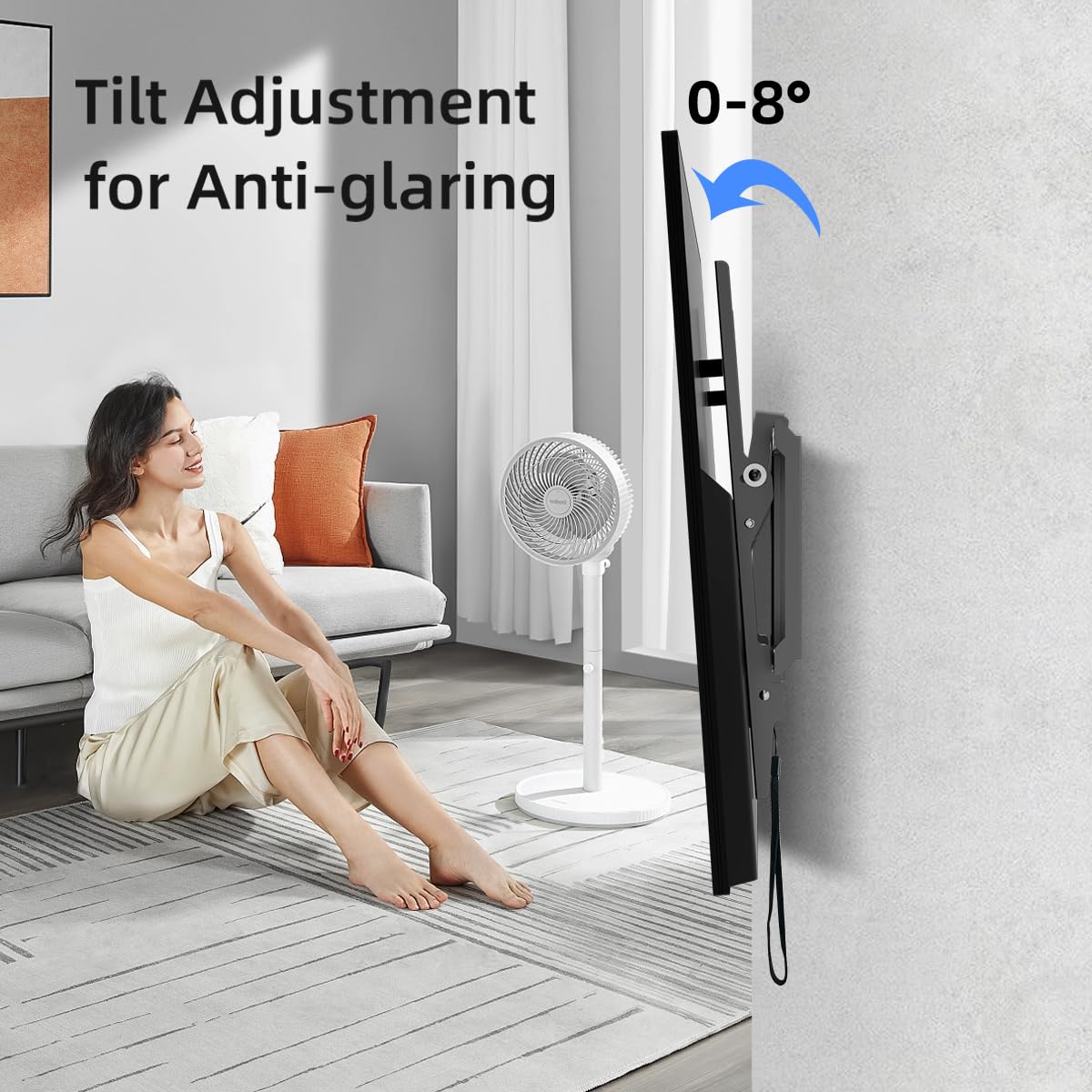 Suptek Tilt Tv Wall Mount Bracket For Most 37 82 Inch Tv, Universal Mount With Max 600X400Mm Vesa And 132Lbs Loading Capacity, F