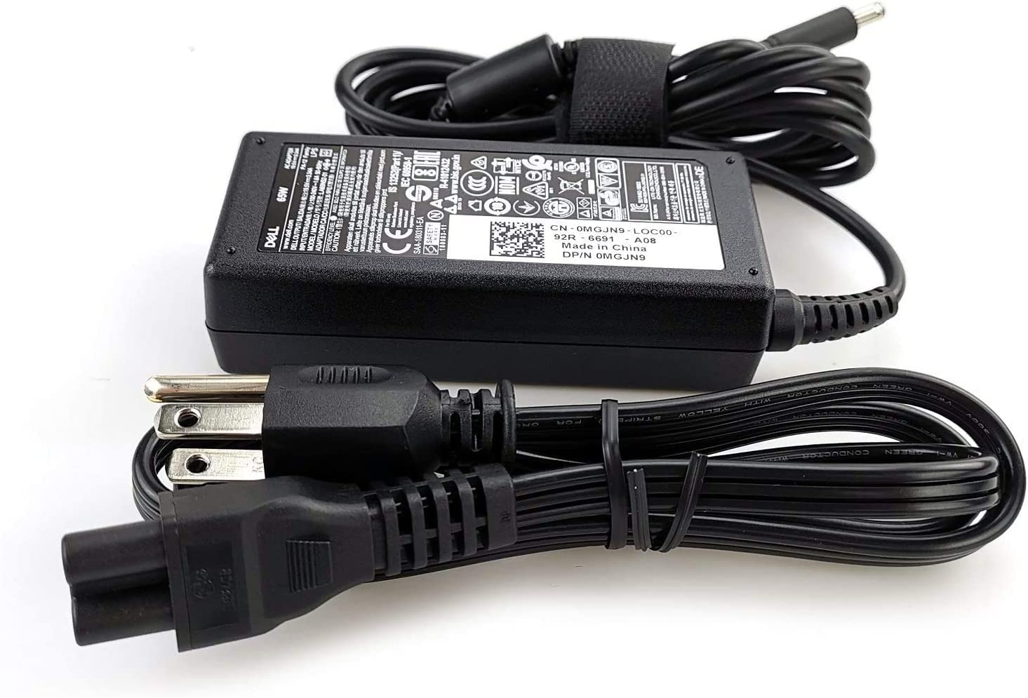 Dell Inspiron Laptop Charger Genuine 65W watt 4.5mm tip AC Power Adapter for Inspiron 13 14 15 3000 5000 7000 Series 5558 5755 3147 7348 2in1 5555 5559 0G6j41 0MGJN with Power Cord