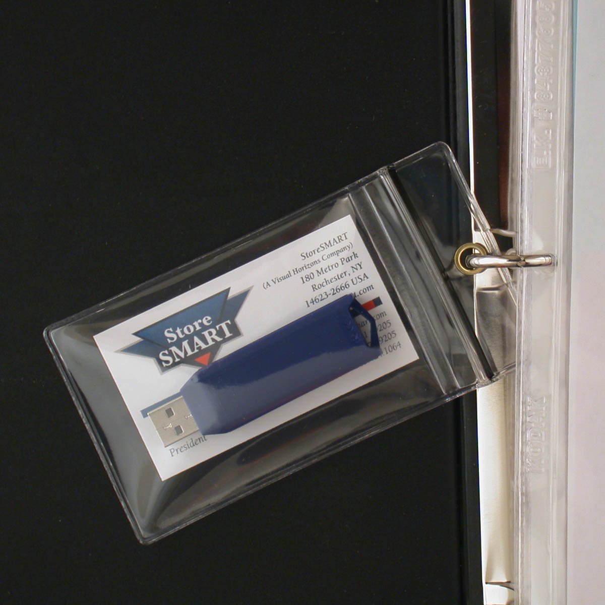 Storesmart� Usb Flash Drive/Memory Card & Business Card Holders 5 Pack   Zip Top And Hang Hole   Open Short Side (R3578Zips Flash 5)
