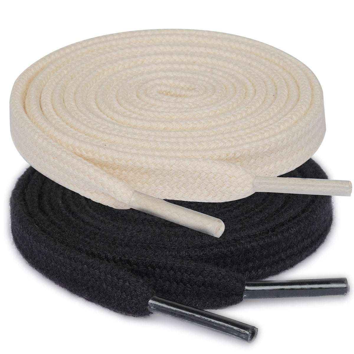 Handshop Wide Flat Athletic Shoelaces 516(2 Pair)   Shoe Laces For Sneakers And Casual Shoes Replacements Blackbeige 63 Inch (16