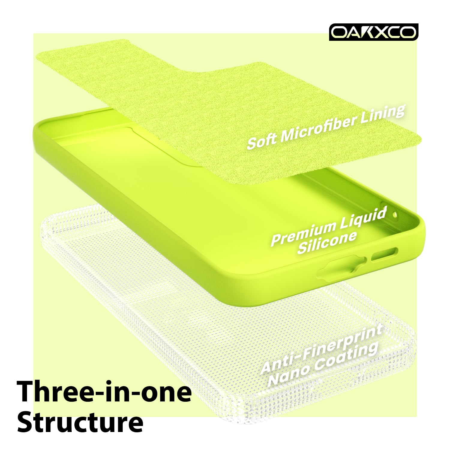 Oakxco For Samsung Galaxy A55 5G Case Liquid Silicone, Fluorescent Bright Solid Color, Soft Rubber Gel Elegant Aesthetic Cover,