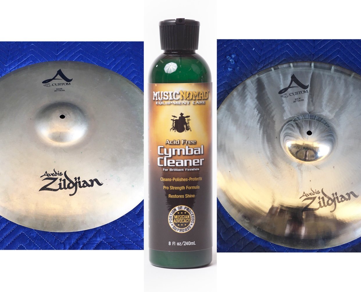 Musicnomad Premium Cymbal Cleaner For Brilliant Finishes, 8 Oz. (Mn111)