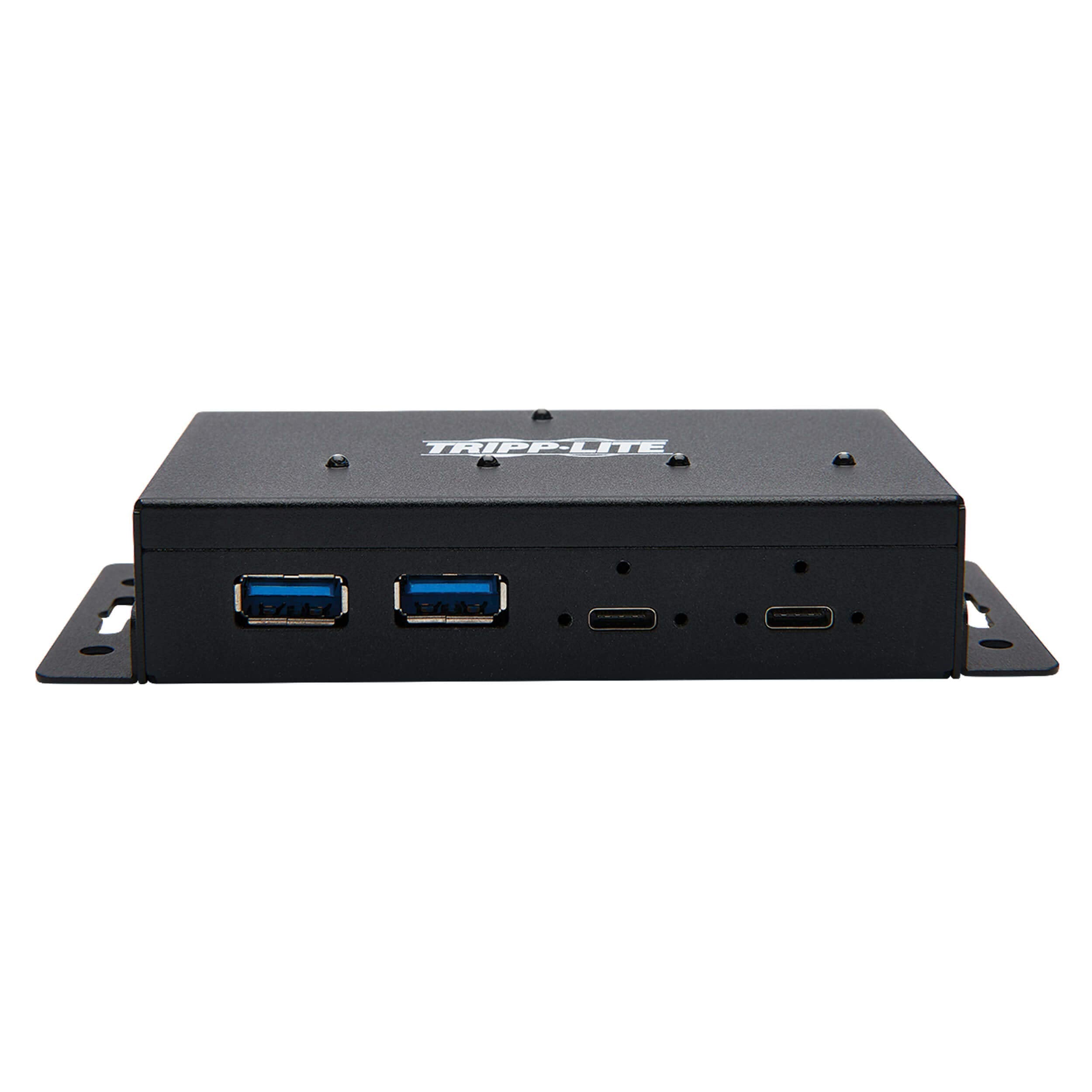 Tripp Lite 4 Port Usb Hub, Industrial Usb Hub, Usb 3.1 Hub, Gen 2, 10 Gbps, 2 Usb C, 2 Usb A, 15 Kv Esd Protection, Iron Housing