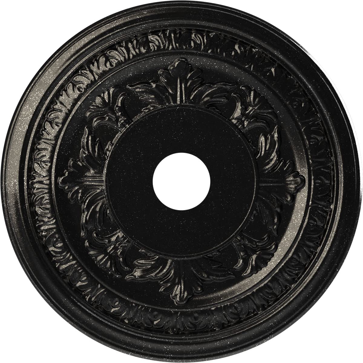 Ekena Millwork Cmp22Baagx Baltimore Thermoformed Pvc Ceiling Medallion (Fits Canopies Up To 7 3/4''), 22''Od, Textured Metallic