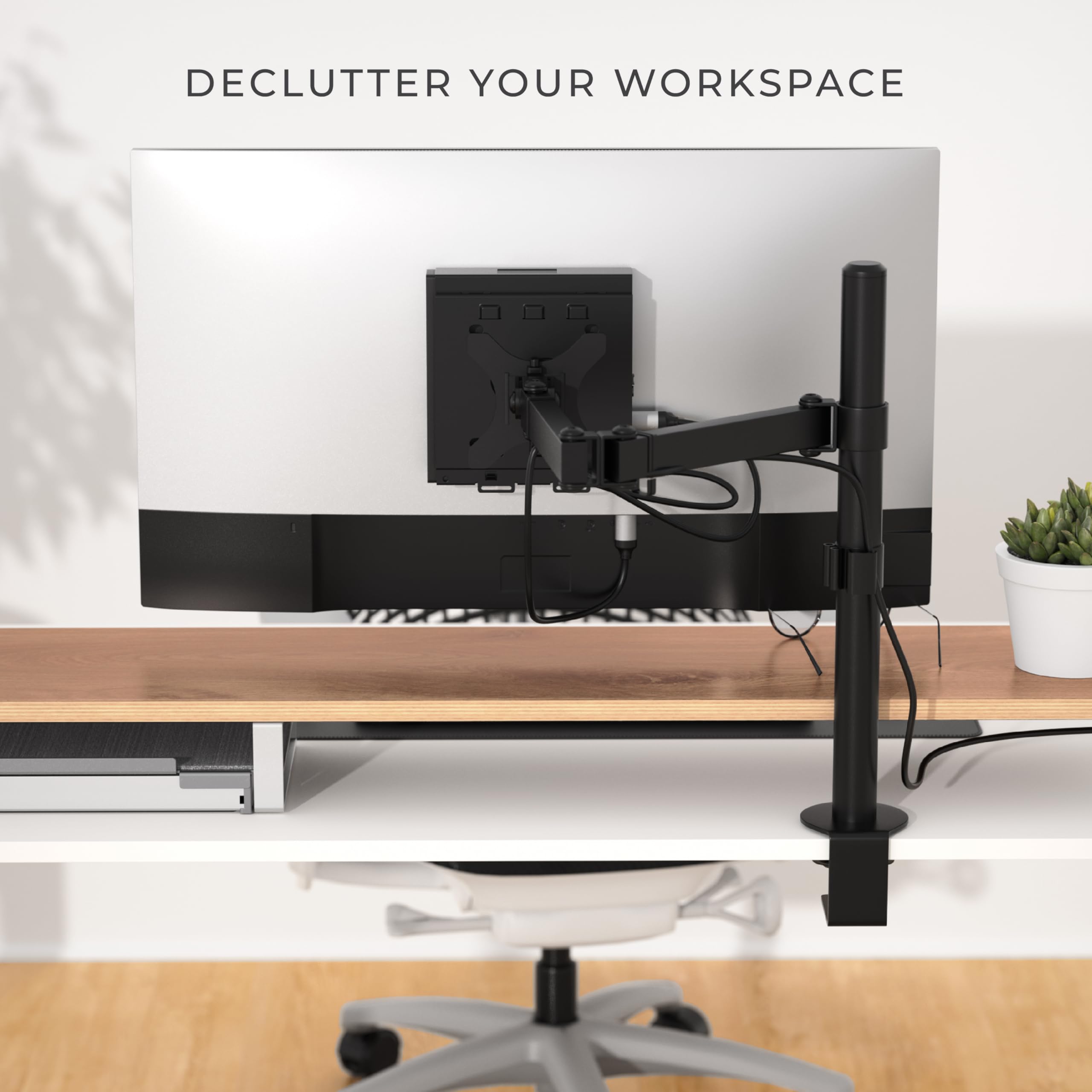 Humancentric Dual Vesa Mount Compatible With Dell Optiplex Micro Mount, Supports Vesa Dell Micro Mount Using Monitor Arm Wall Mount 100X100Mm, Power Supply Holder Sold Separately, Part Number 101 2110