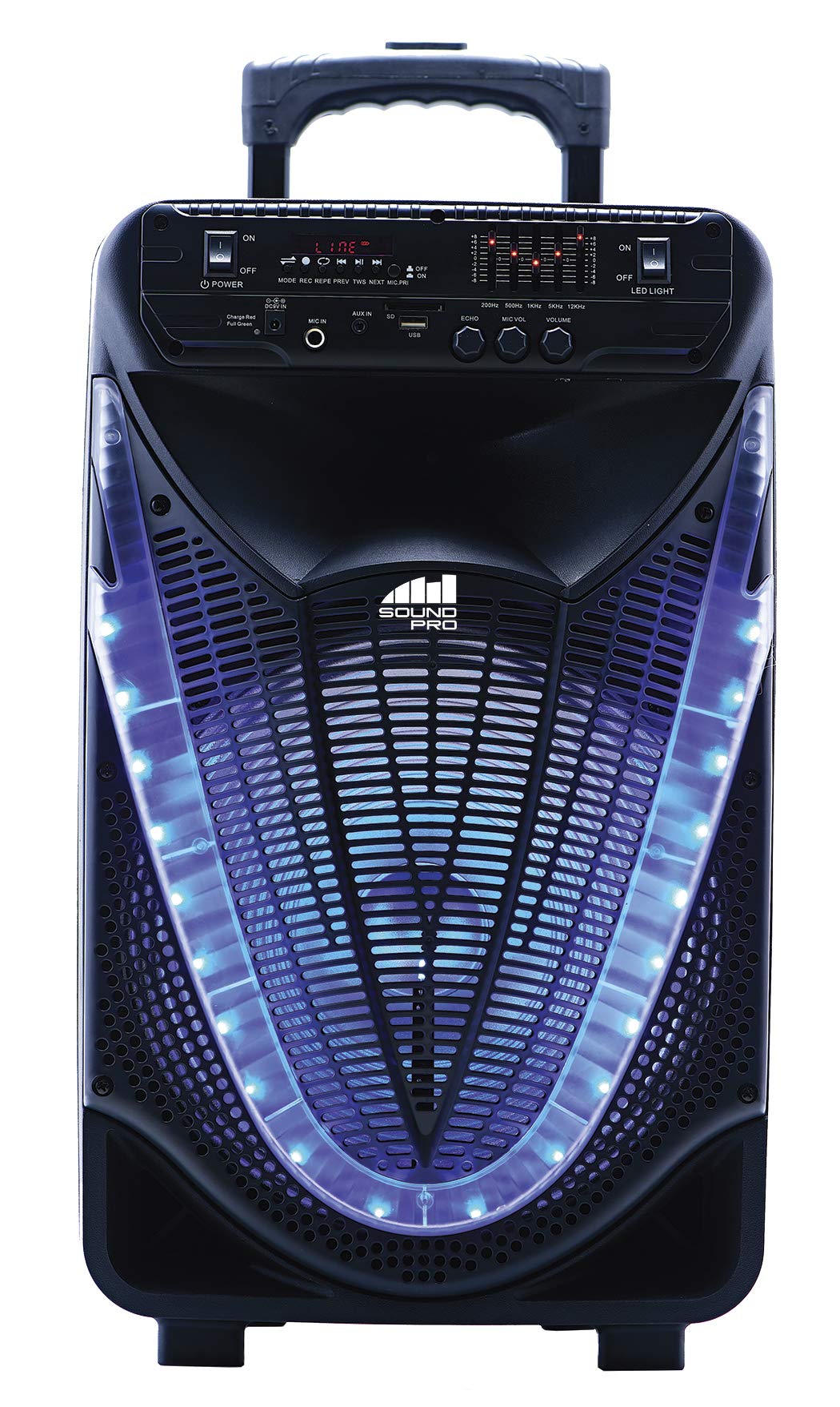 Naxa Electronics NDS-1233 12-Inch Bluetooth Portable Party System with Disco Light