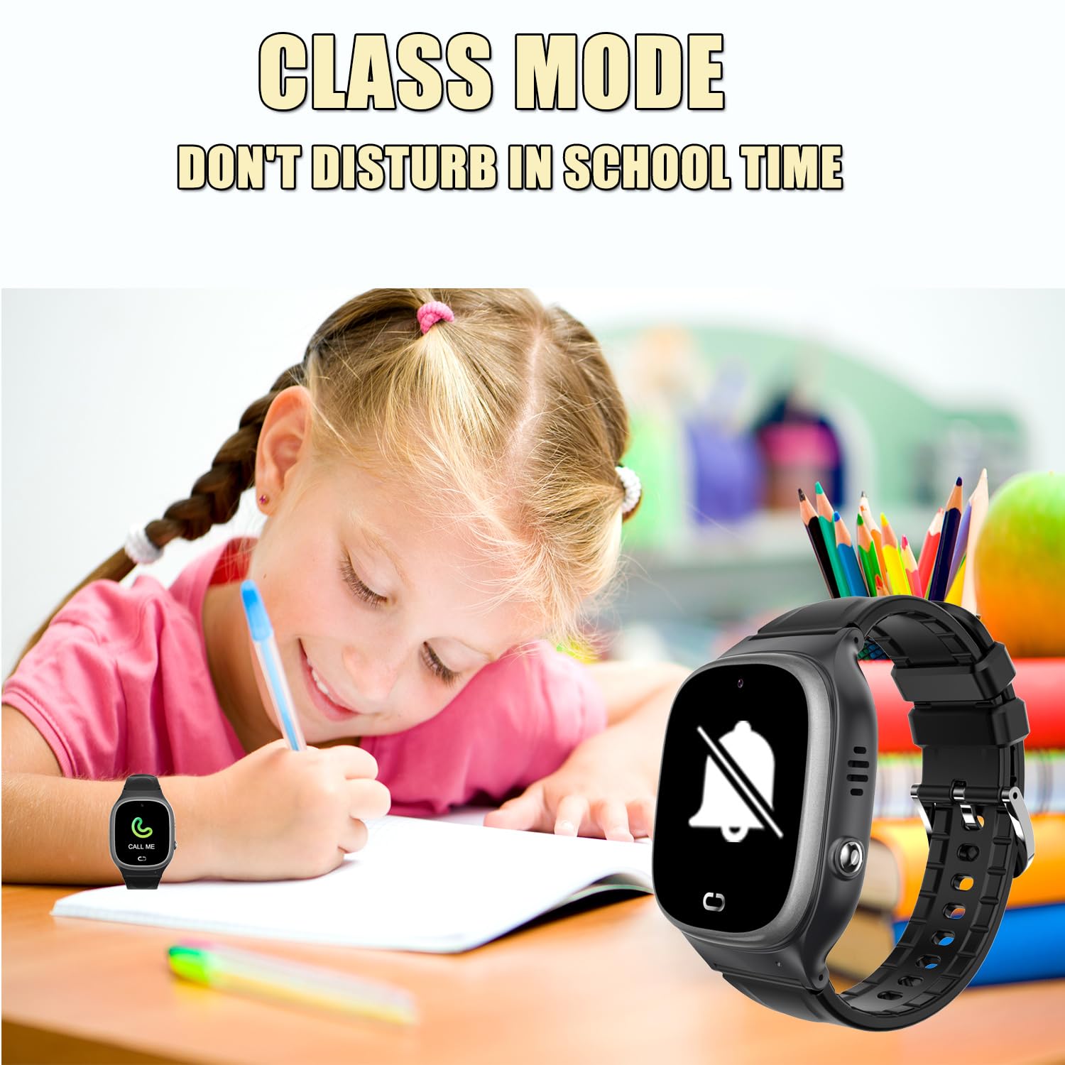Tykjszgs Waterproof Kids Smart Watch Lbs Tracker - Boys Girls For 3-12 Year Old With Sos Camera Alarm Call Camera 12 Time Format