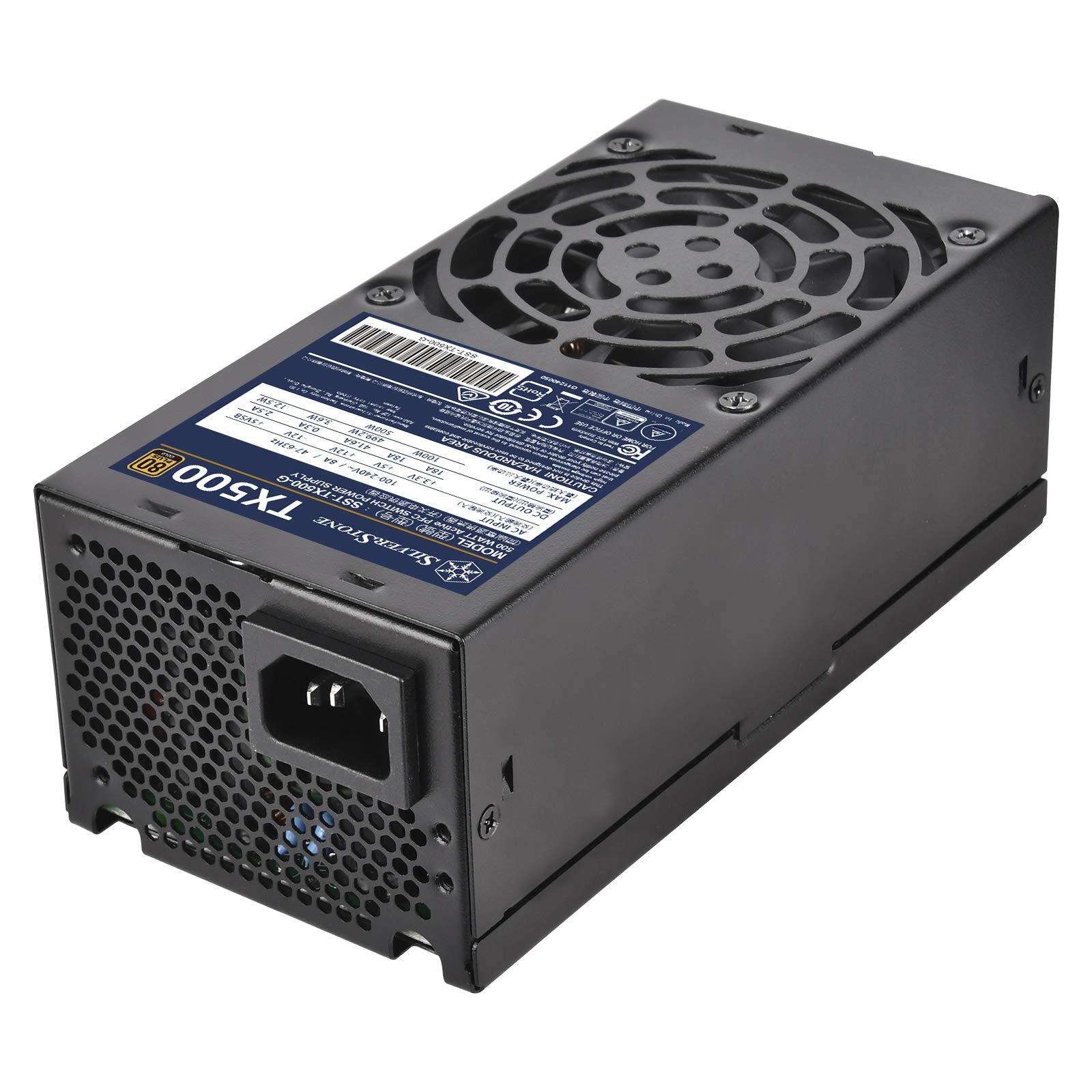 Silverstone Technology 500W Fixed Cable Tfx Power Supply 80 Plus Gold Tx500 G (Sst Tx500 G)