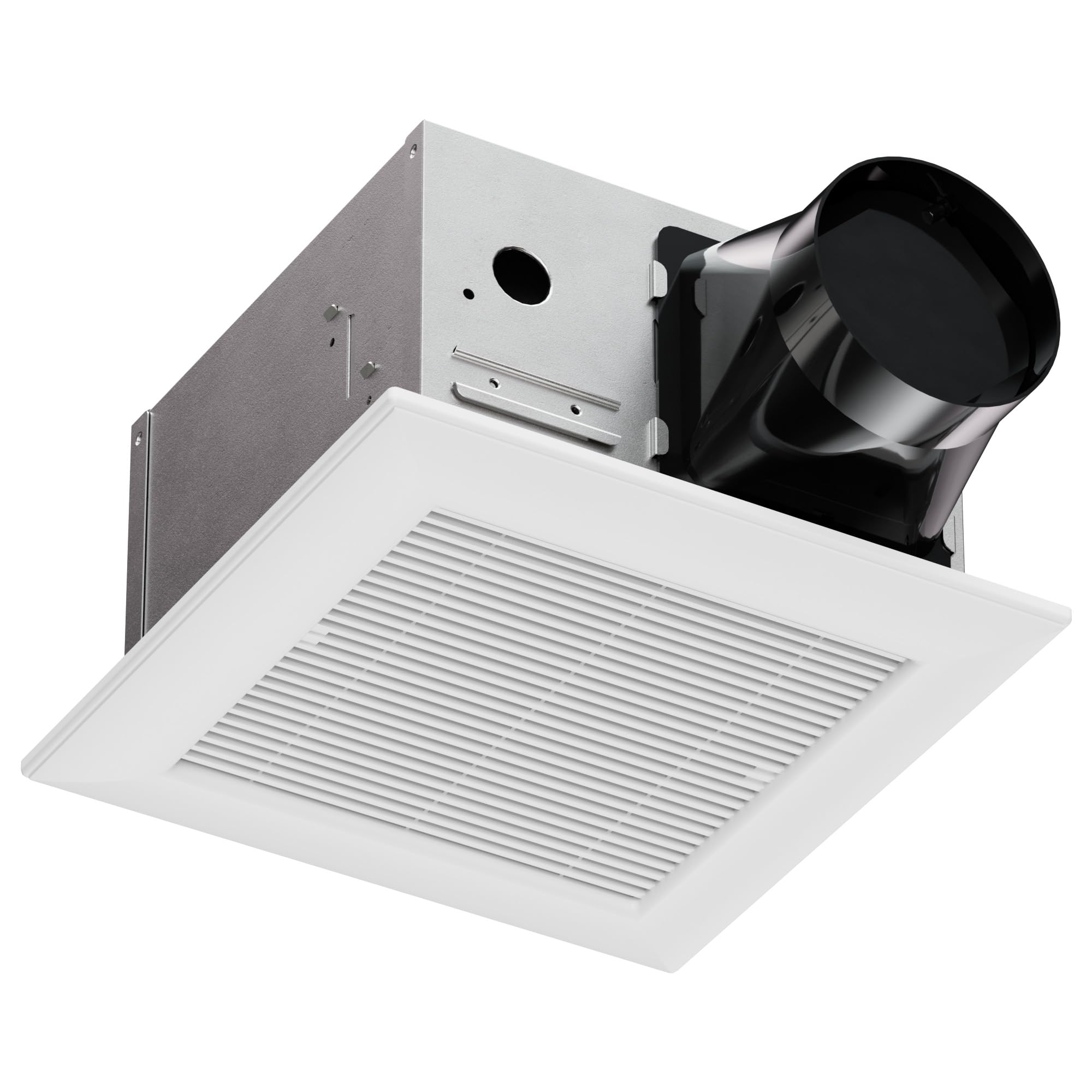 Jullison Ventilation Fan With Grille For Bathroom And Home, 100Cfm, 25W Ceiling Mount Shower Exhaust Fan, 120V, White, Wet Rated