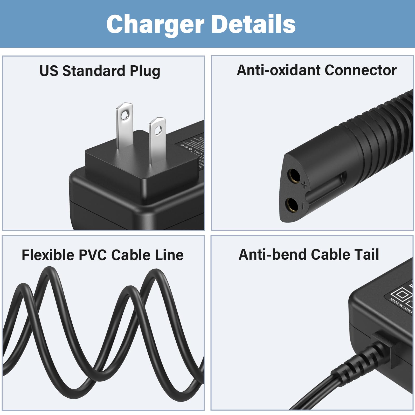 Hienadtor 4.5V For Babyliss Pro Shaver Fxfs2 Charger Power Cord For Babyliss Pro Fxfs2 Fx Fs2 Foilfx02 Foil Fx02 Fxfs2G Cordless