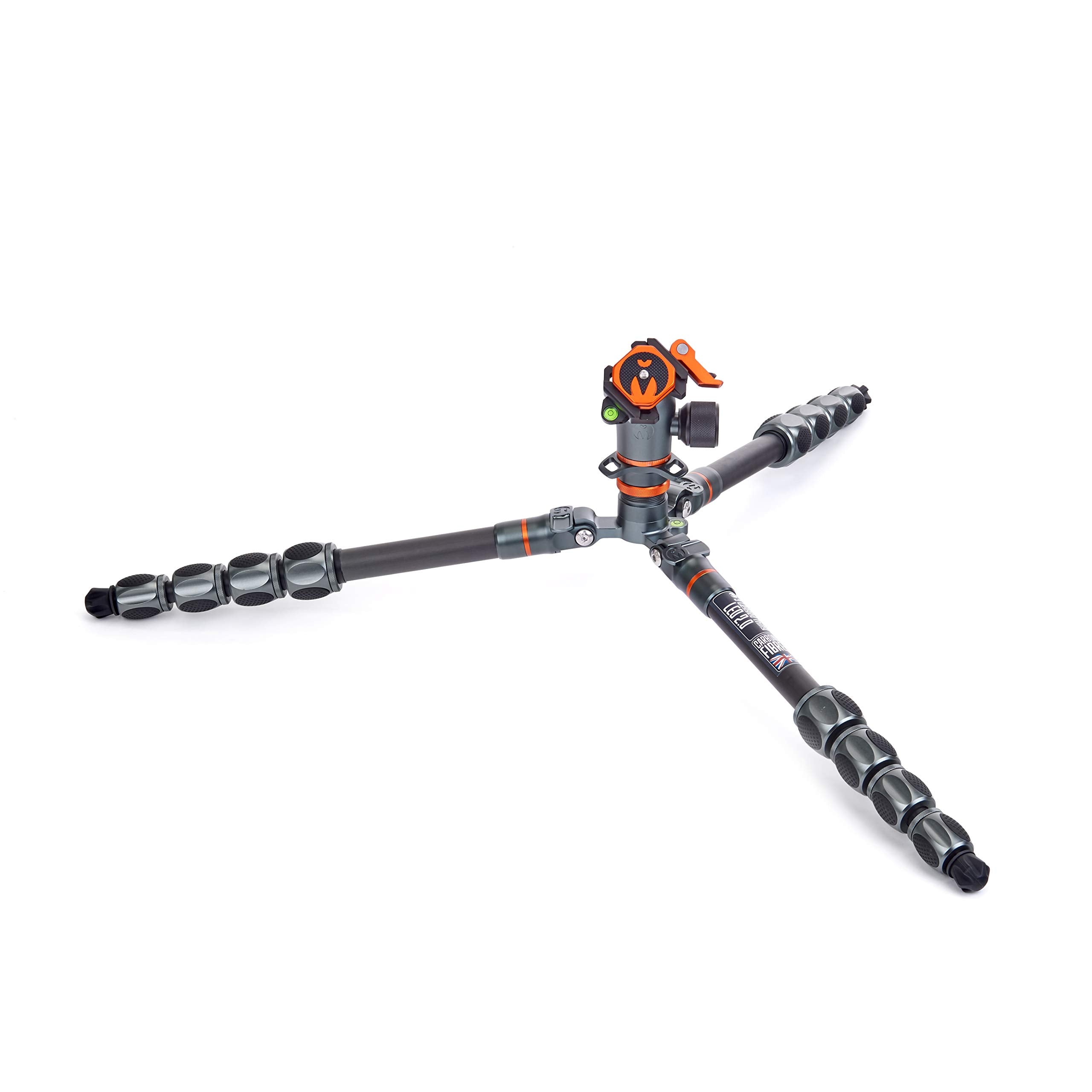 3 Legged Thing Leo Kit 2.0 Carbon Fibre Travel Tripod System   Metallic Slate Grey (Leokitgrey2)