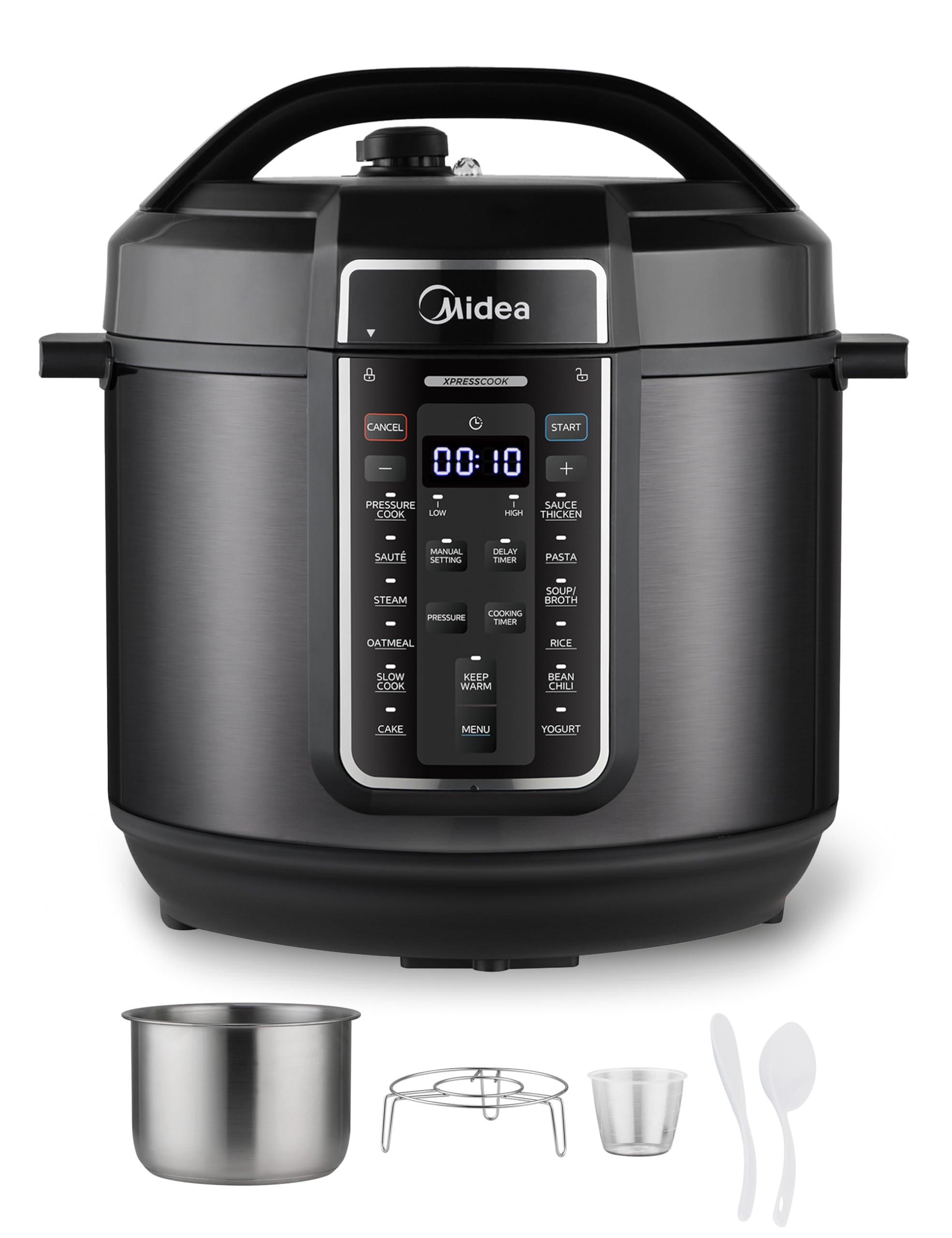 Midea 12In1 Electric Pressure Cooker, 8 Quarts, 12 Presets, Multifunctional Programmable Slow Cooker, Rice Cooker, Steamer, S