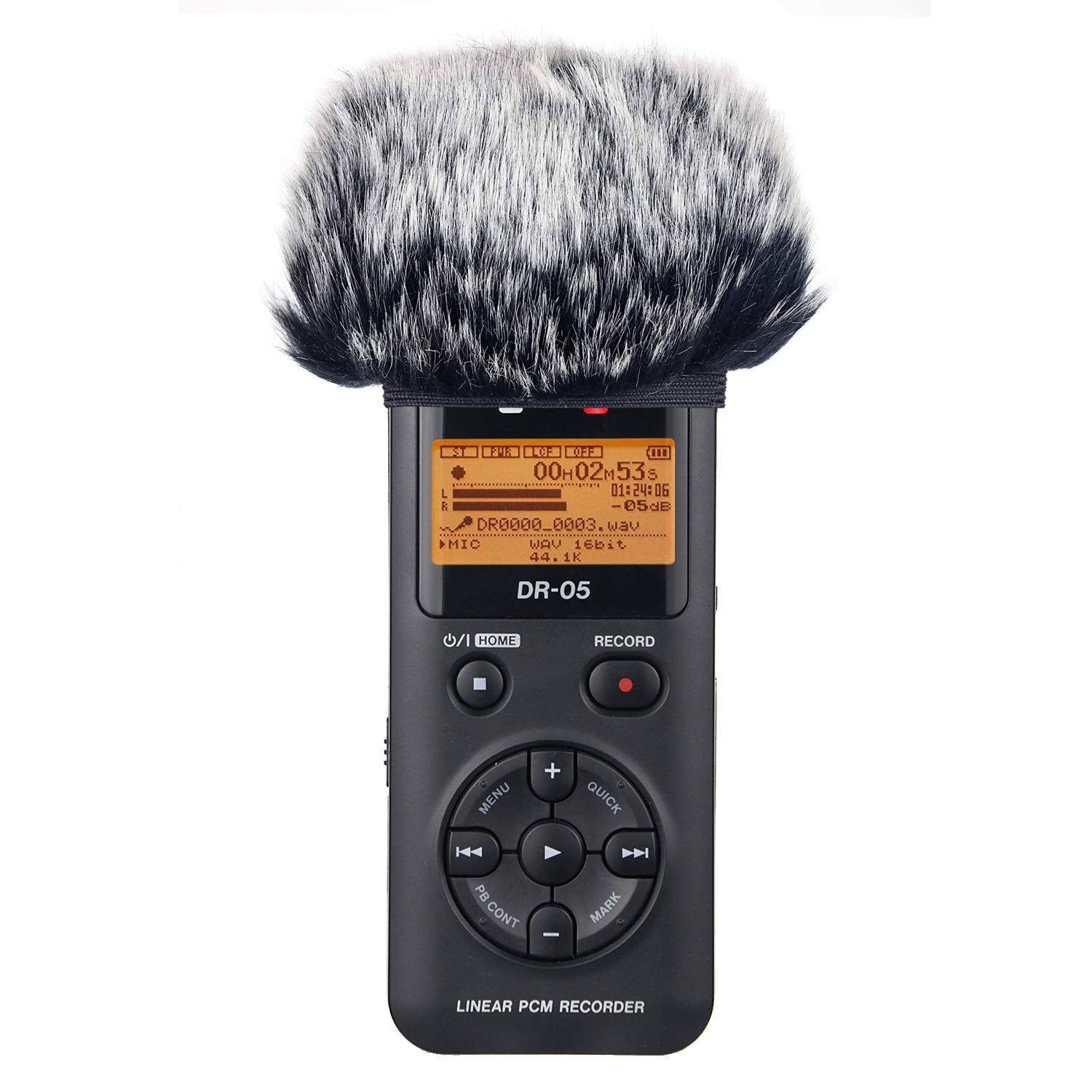Sunmon Windscreen Deadcat And Foam Cover For Dr-05X Dr-05 Mic Recorders, Indoor Outdoor Microphone Wind Muff
