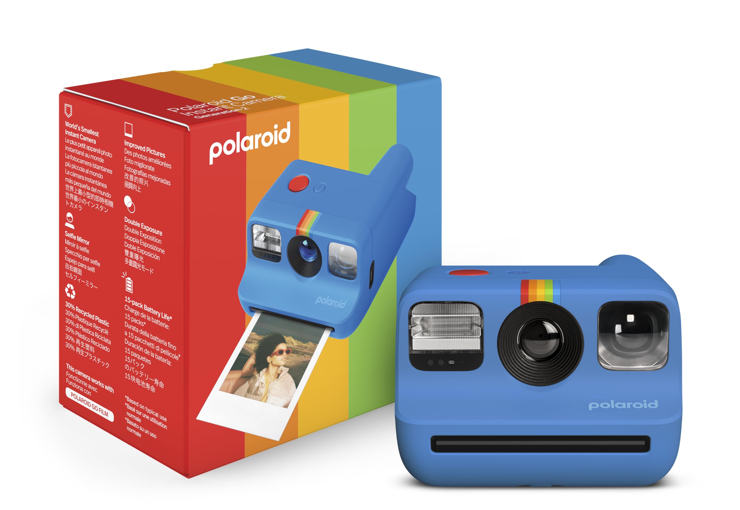 Polaroid Go Generation 2 - Mini Instant Film Camera - Blue (9147) - Only Compatible with Go Film