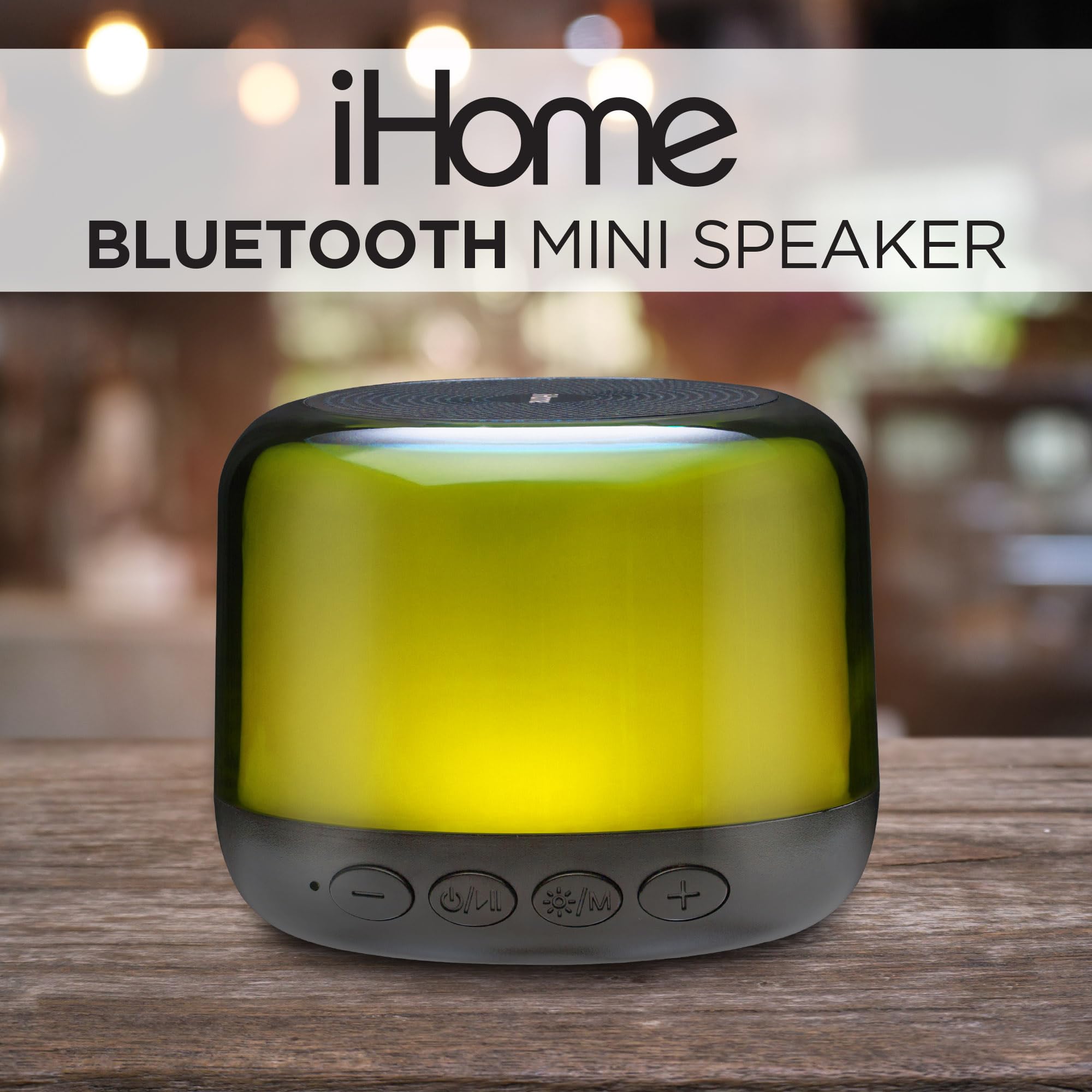Ihome Bluetooth Speaker With Color Changing Lights, Rechargeable And Portable Speaker With 18 Hour Battery Life (Ibt64Bz)