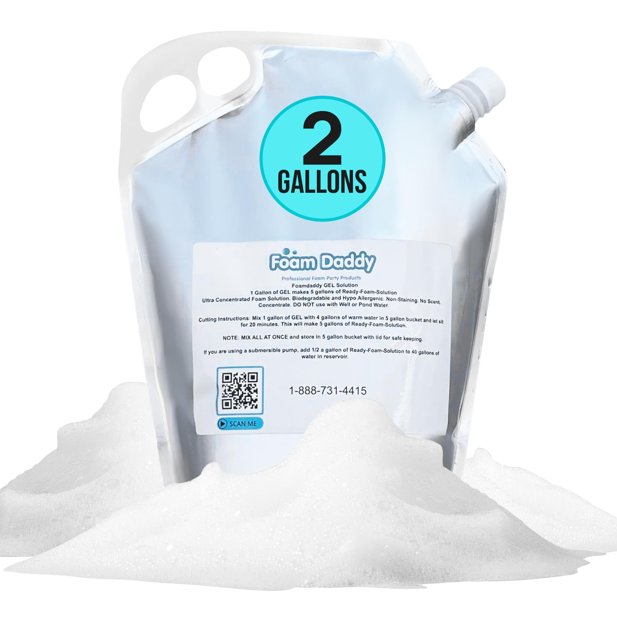 Foamdaddy Foam Machine Solution: Ultimate Party Refill for Foam Parties-Makes 800 Gallons of Foam,Outshines Powder, Ideal for Fo