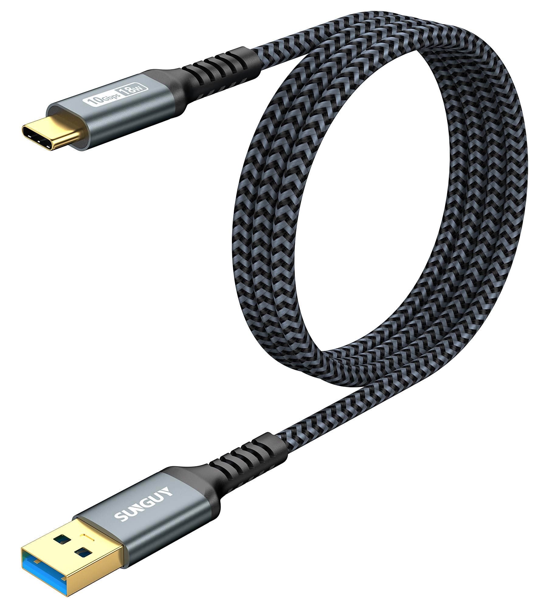Sunguy 10Gbps Usb C Cable 3Ft, Usb C 3.1 Gen2 Usb A To C Data Cable 3A Fast Charging, Usb C Carplay Cable Compatible With Iphone