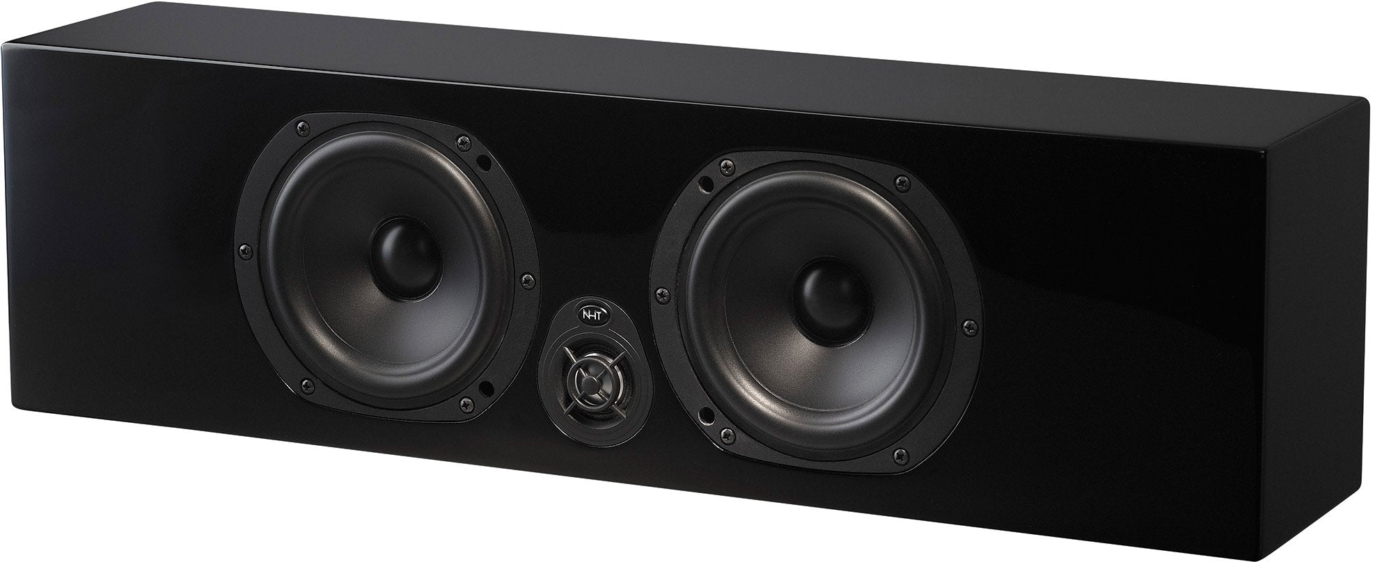 NHT Media Series 2-Way Slim Center Channel Speaker - Clean, Hi-Res Audio | Sealed Box | Aluminum Drivers | Single Unit, High Glo