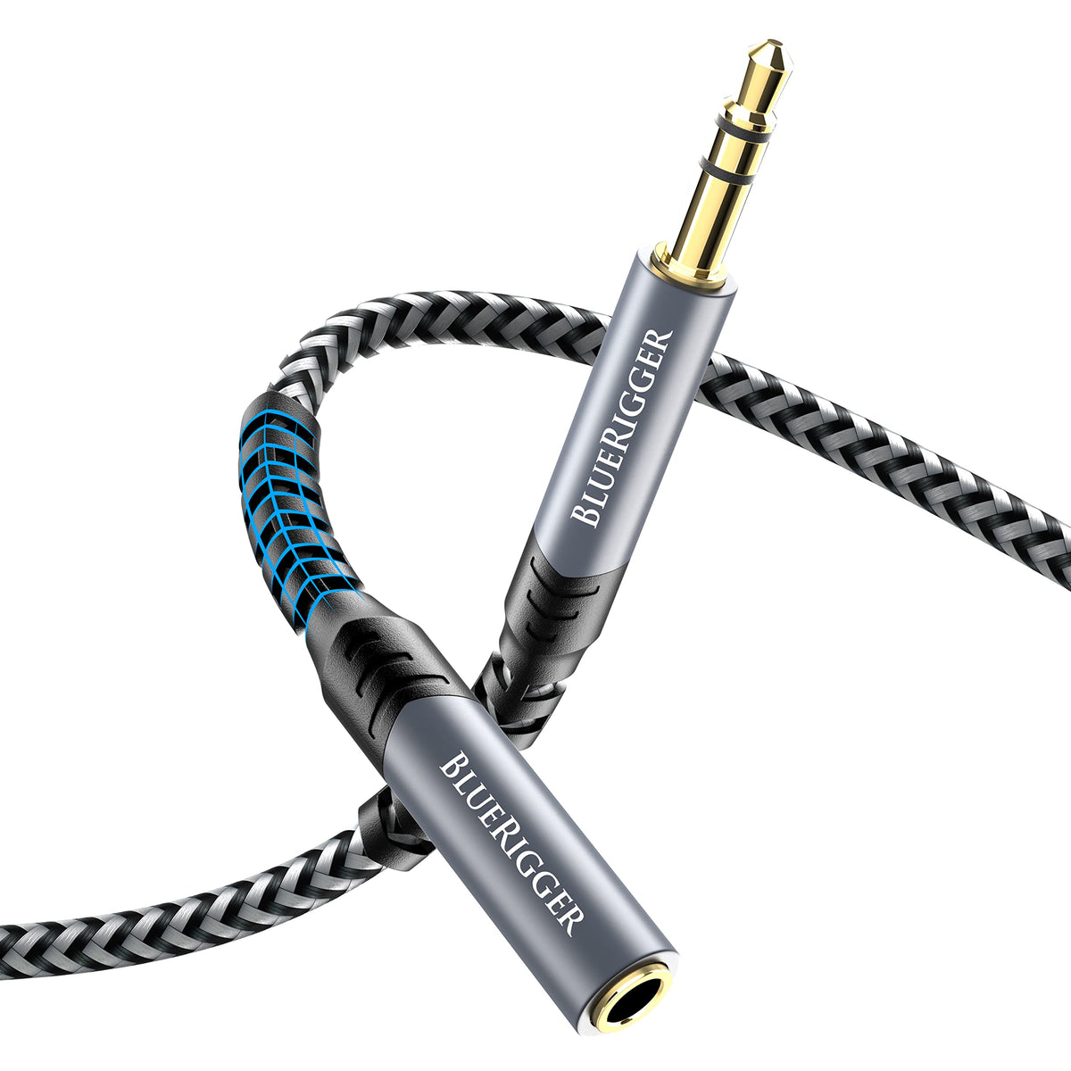 Bluerigger Headphone Extension Cable (6Ft, 24K Gold Plated Jack, Hi Fi Sound, 3.5Mm Male To Female Stereo Audio Cable)   Aux Cor