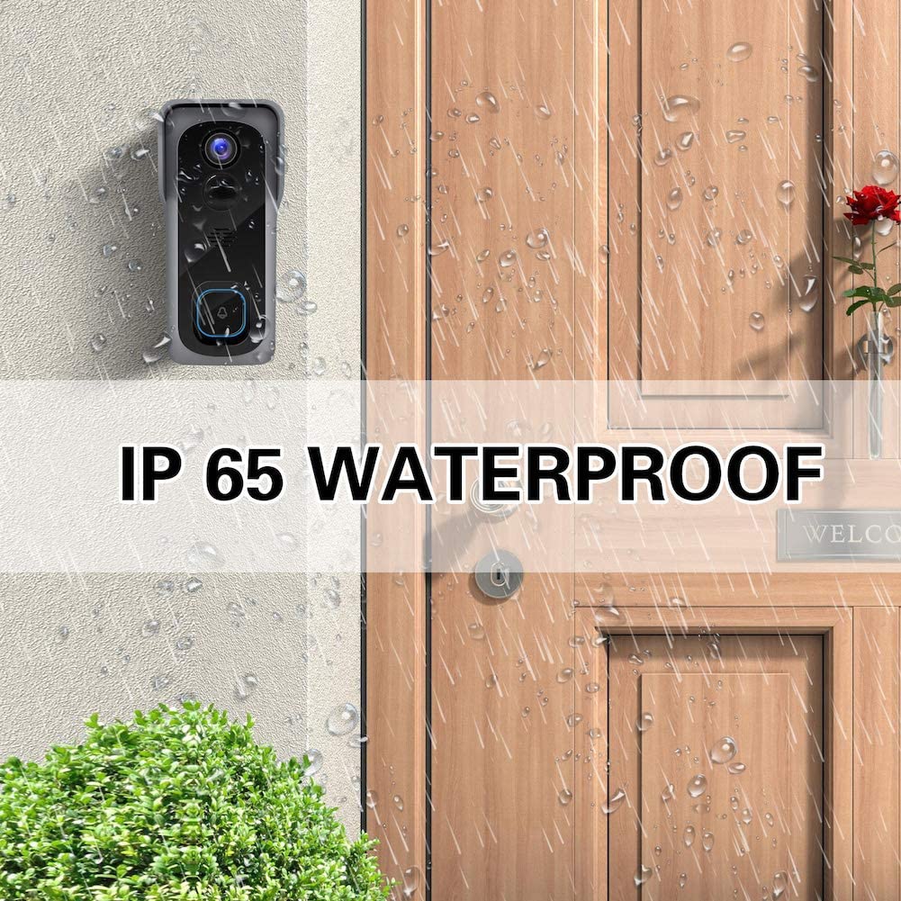 ***DISCONTINUED*** Silarius SIL-DOORBELL2MPBSDB 2MP, WiFi Battery Powered Smart Doorbell Camera + Chime (Outdoor IP65), Cloudedge app , includes 32GB MicroSD card