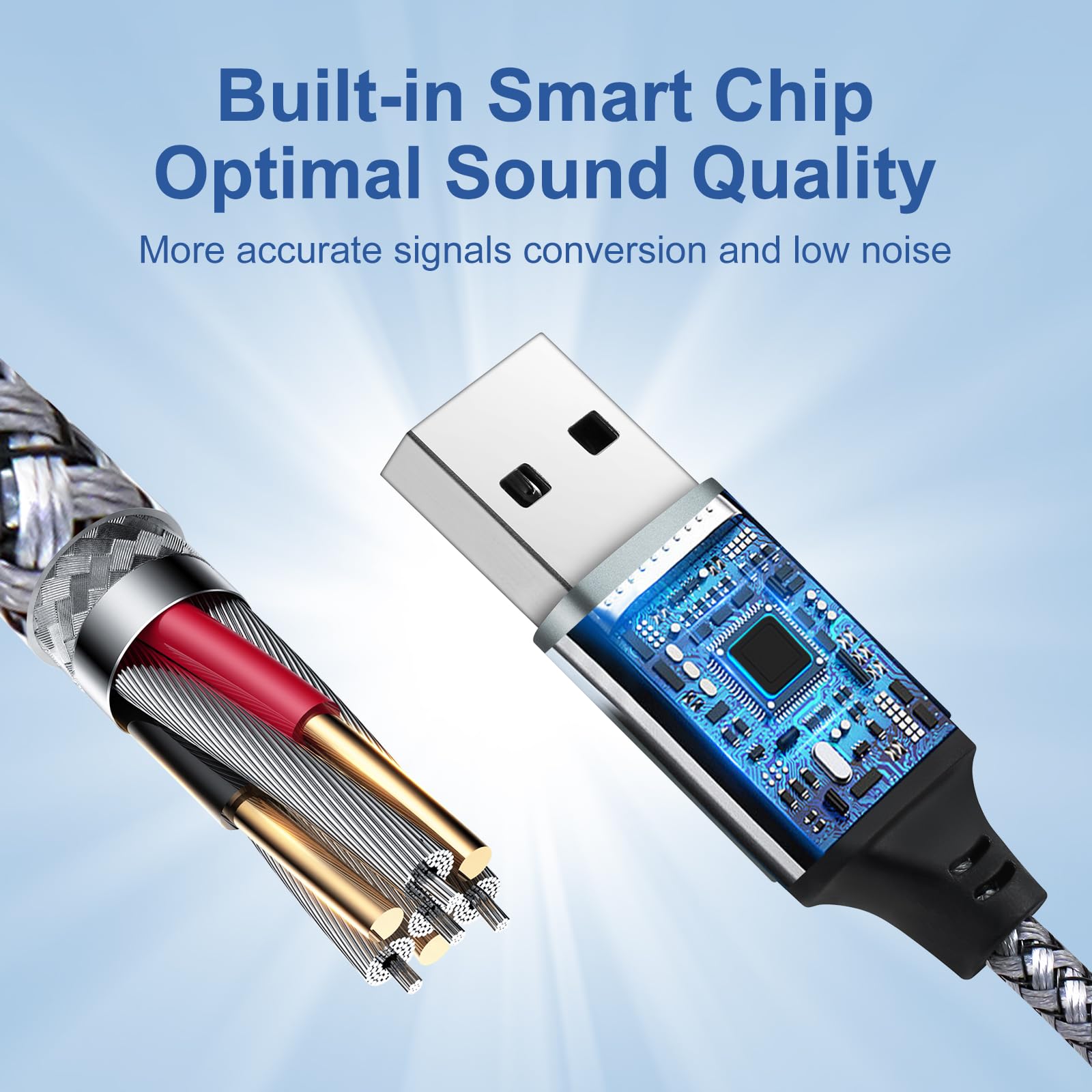 (2 Pack) Usb To 3.5Mm Jack Audio Adapter, Qimkero External Sound Card Usb A, For Aux Stereo Converter, Compatible For Headset, P