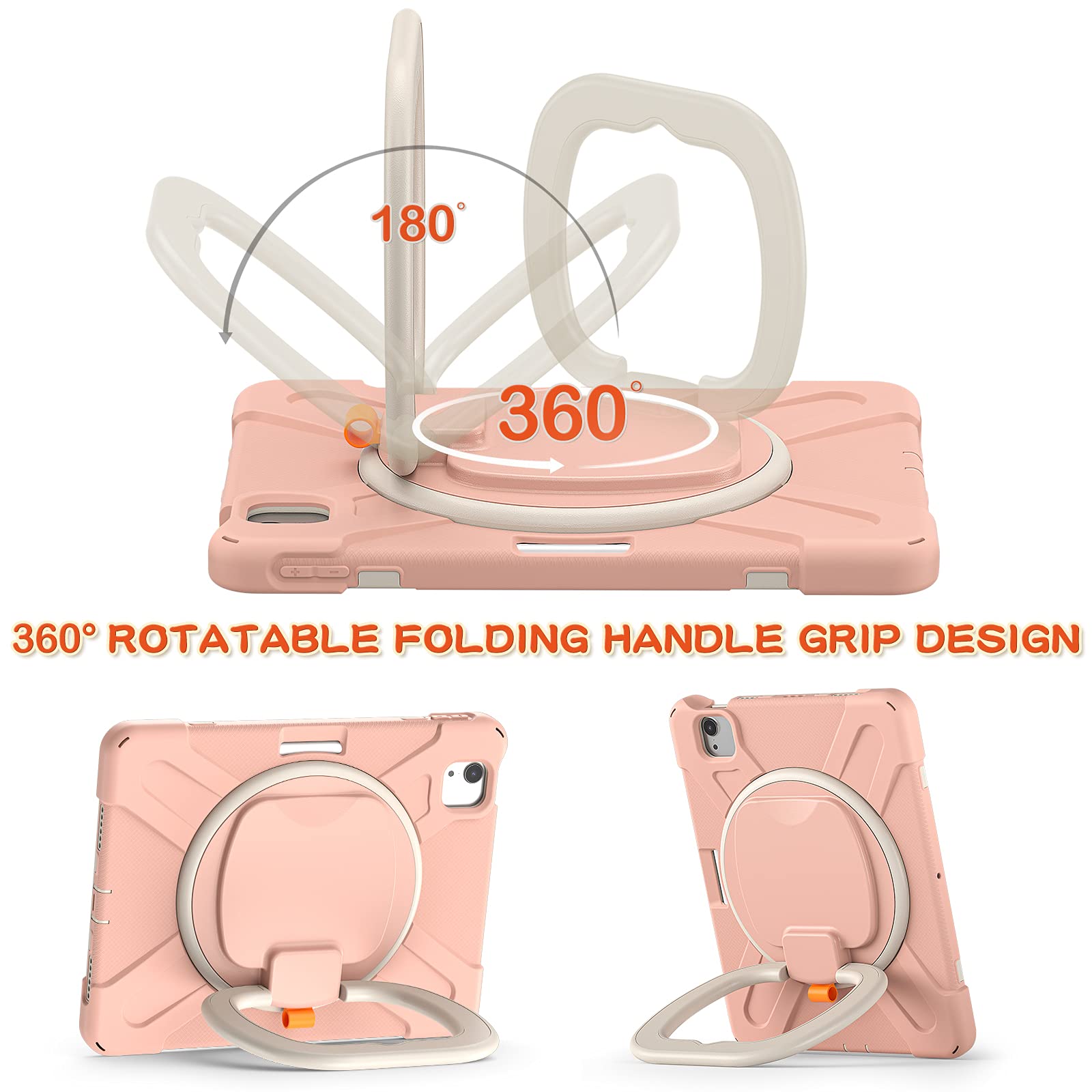 Meegoodo Case For Ipad Pro M2 12.9 Case 6Th/5Th/4Th/3Rd Generation 2022 2021 2020 2018, Tablet Cover With Pencil Holder/Rotating