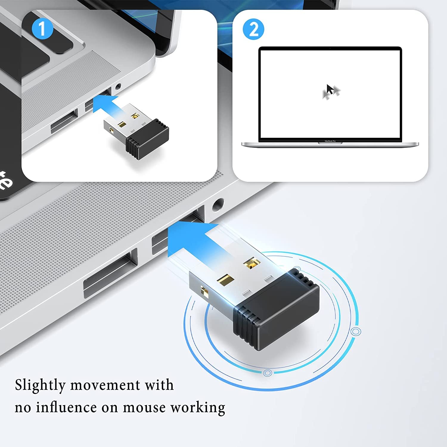 Wfb 2 Pcs, Mouse Jiggler Undetectable Mover,Usb Port For Computer Laptop,Keeps Pc Awake,Simulate Mouse Movement To Prevent Compu