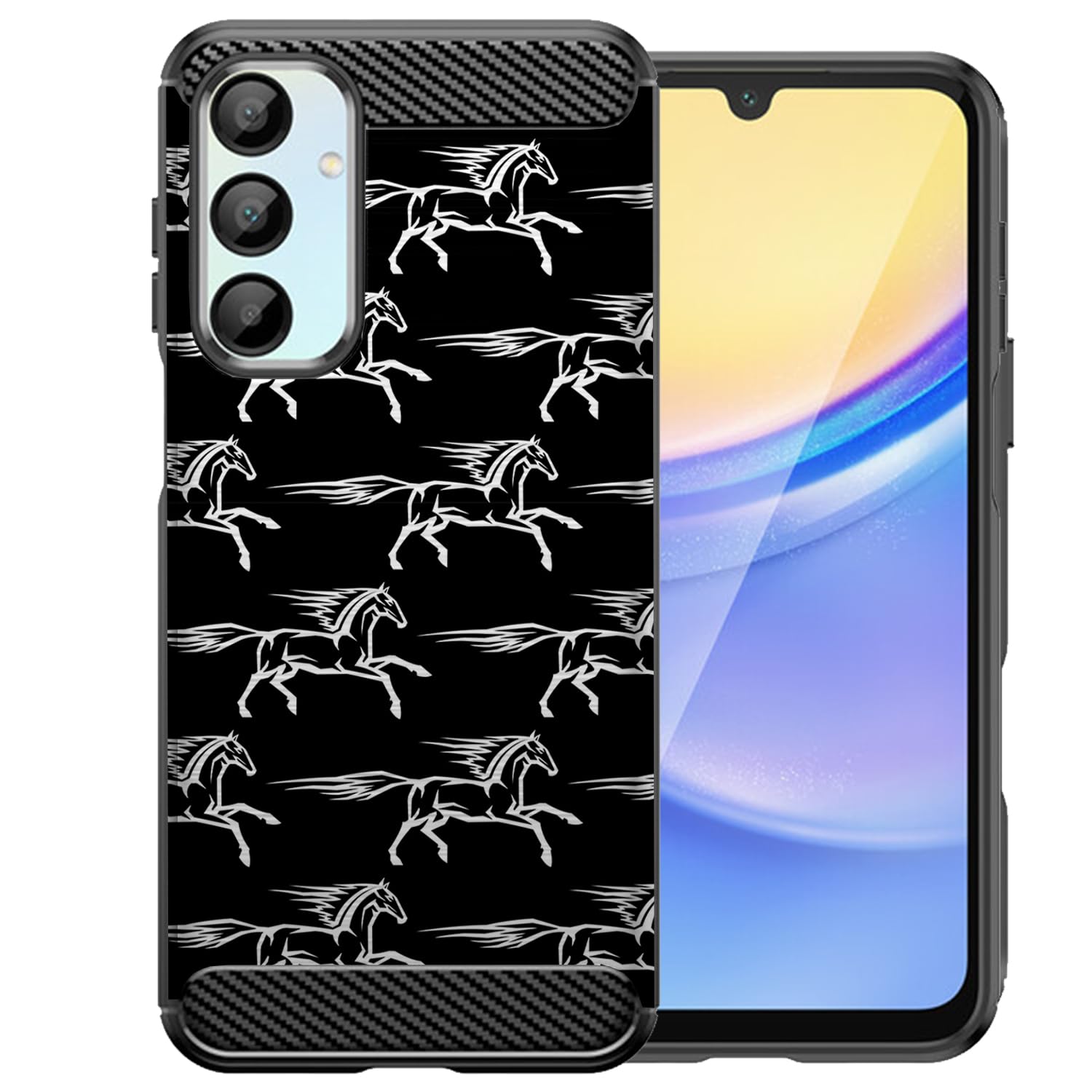 CasesOnDeck Case Compatible with [Samsung Galaxy A16 5G/ A16 Case] Design Case, Slim Black Flexible Sleek Shock Protection TPU C