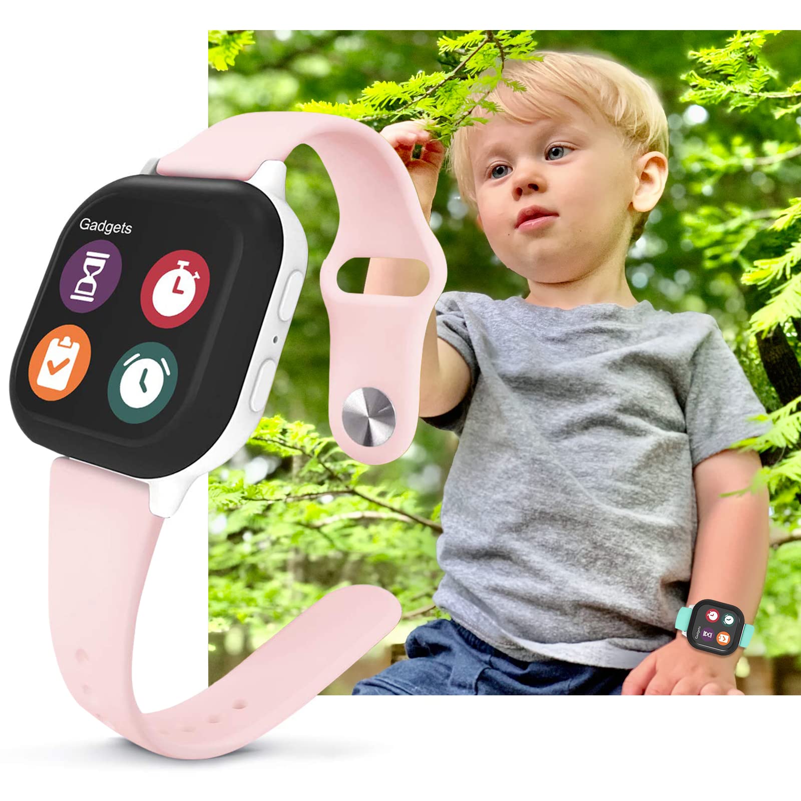 Blackpro 2 Pack Compatible With Gizmo Watch Bands, Gabbwatch Band, 20Mm Waterproof Silicone Watch Band Replacement