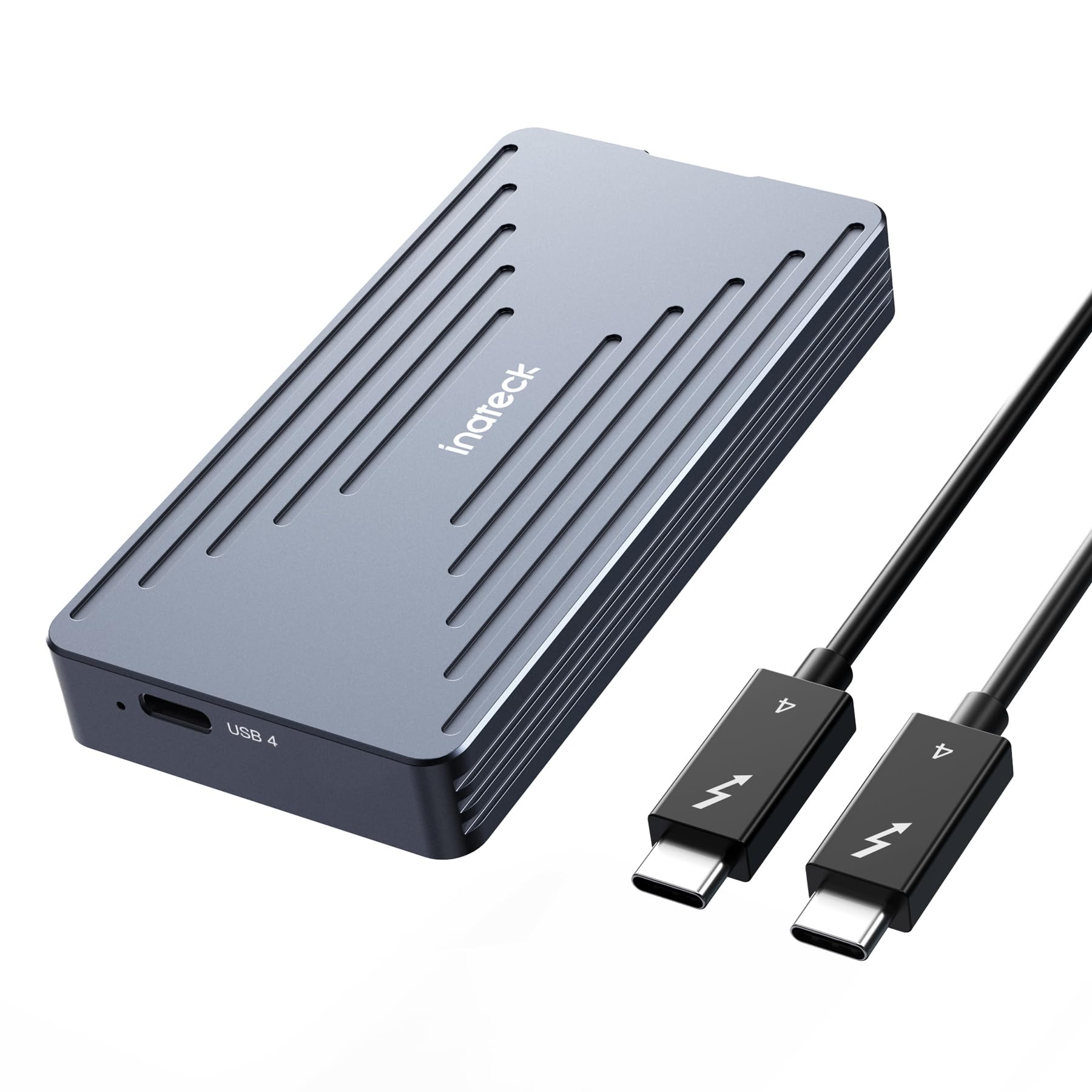 Inateck 40Gbps M.2 Nvme Ssd Enclosure, Aluminum Hard Drive Enclosure, Usb 4.0/Thunderbolt 4, No Tools Required Installation, Sup