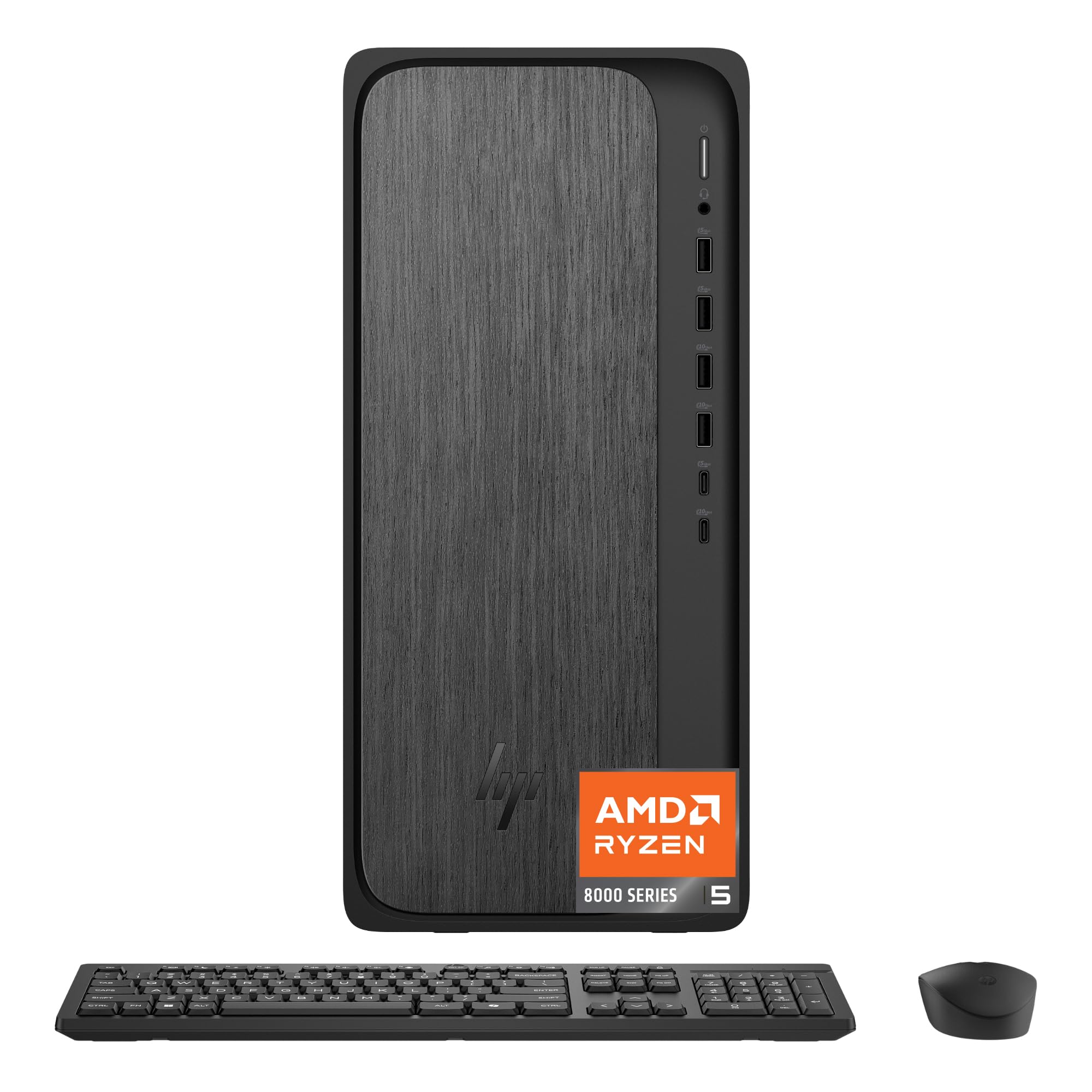 HP OmniDesk Desktop PC, AMD Ryzen 5 8500G, 8 GB RAM, 512 GB SSD, AMD Radeon 740M Graphics, Windows 11 Home, Microsoft Copilot, G