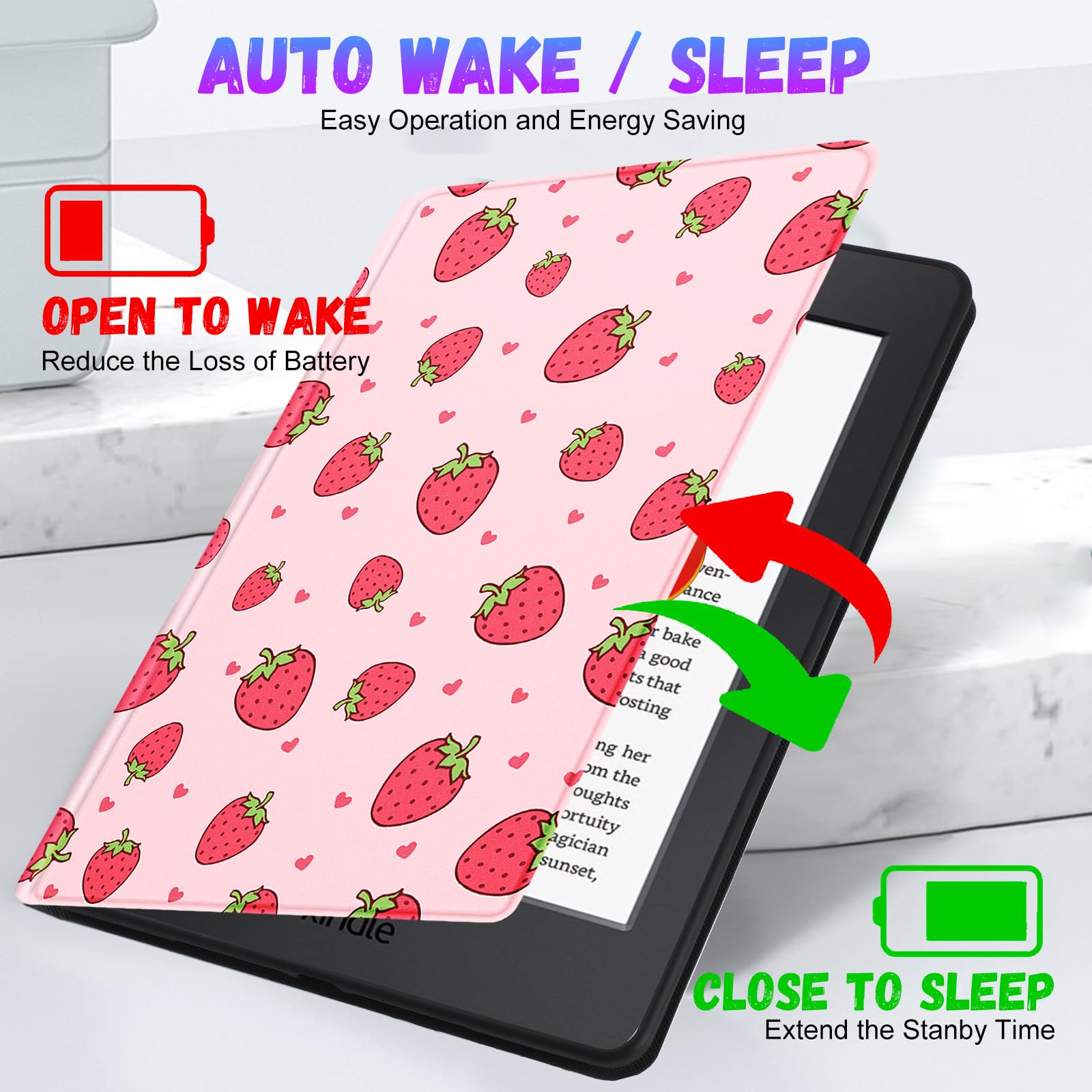 Uppuppy For Kindle Paperwhite 11Th Generation Case 6.8 Inch 2021 / Paperwhite Signature Edition Cute Women Girls Teens Unique St