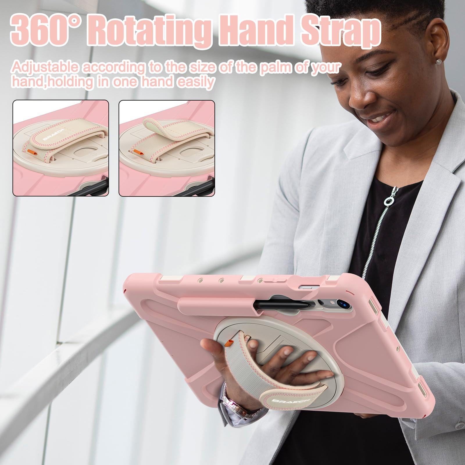 Braecnstock For Samsung Galaxy Tab S9 Fe/ S9/ S8/ S7 5G Tablet Case 10.9''/11'' 2023/2022/2020 Shockproof Protective Tab S9 Fe/S