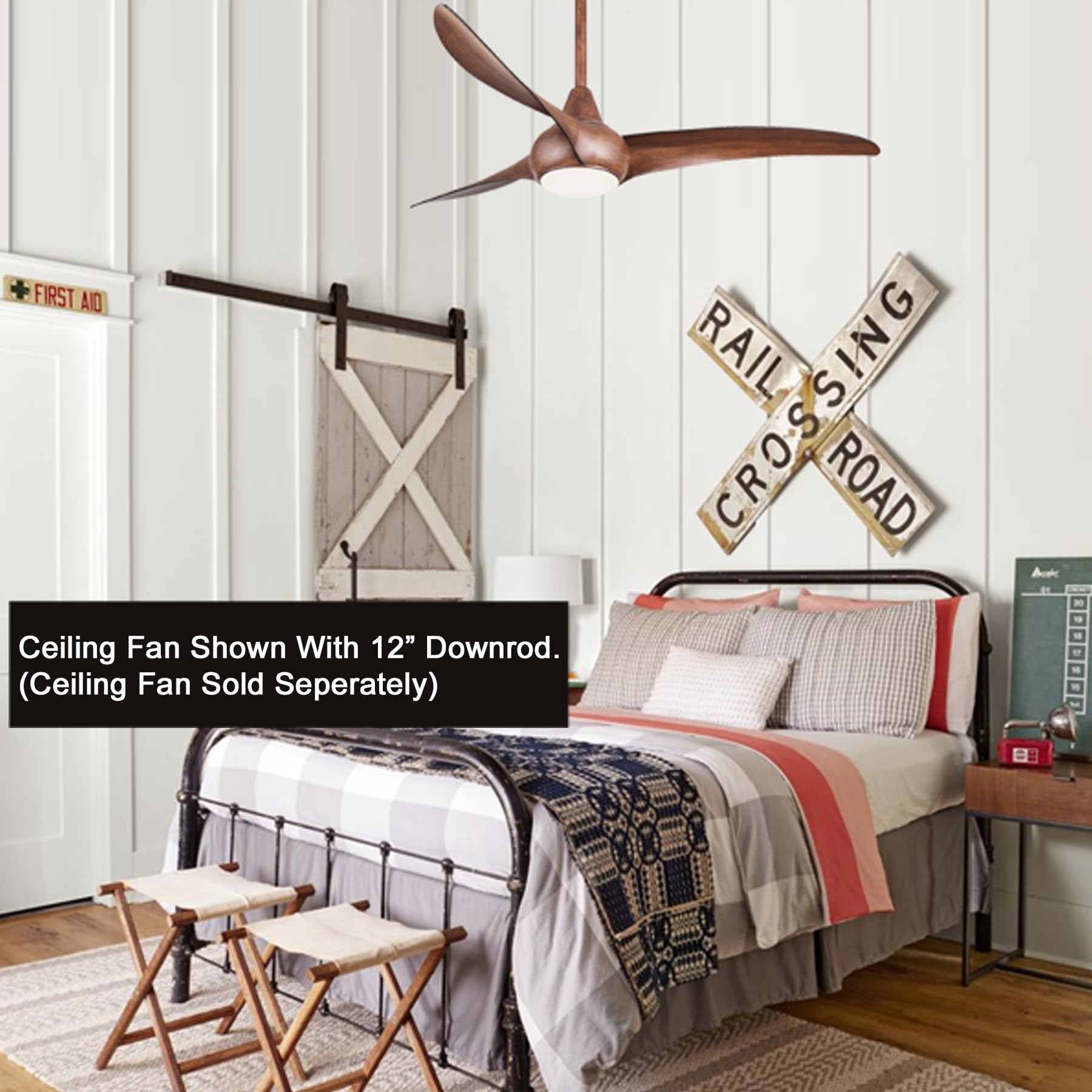 Minka-Aire 12 Inch Ceiling Fan Downrod - Distressed Koa - Dr512-Odk