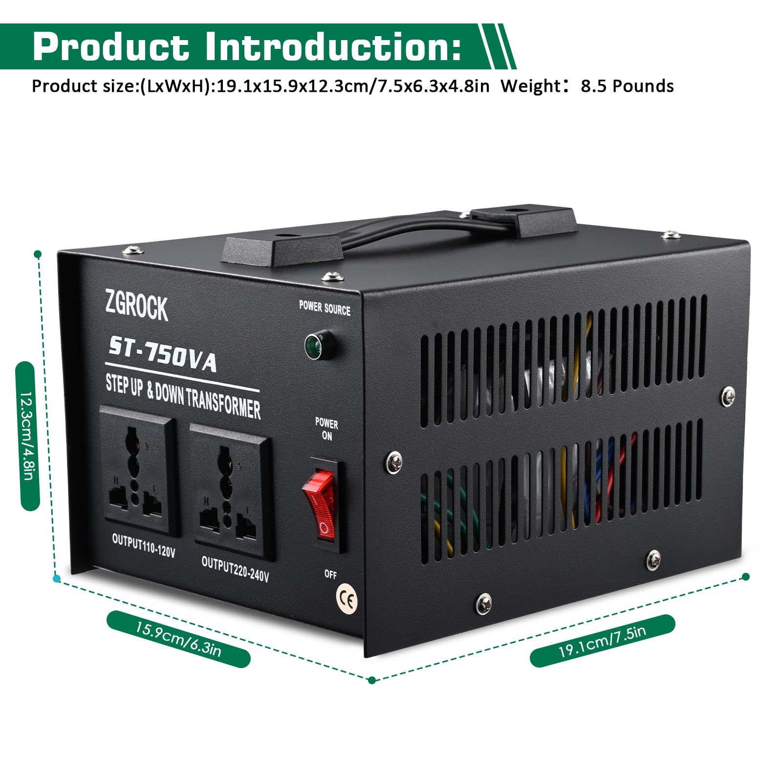 Zgrock Step Up & Down Transformer 3000W, Pc & Appliances Power Supply Outlet Accessory, 110V To 220V/220V To 110V Voltage Conver