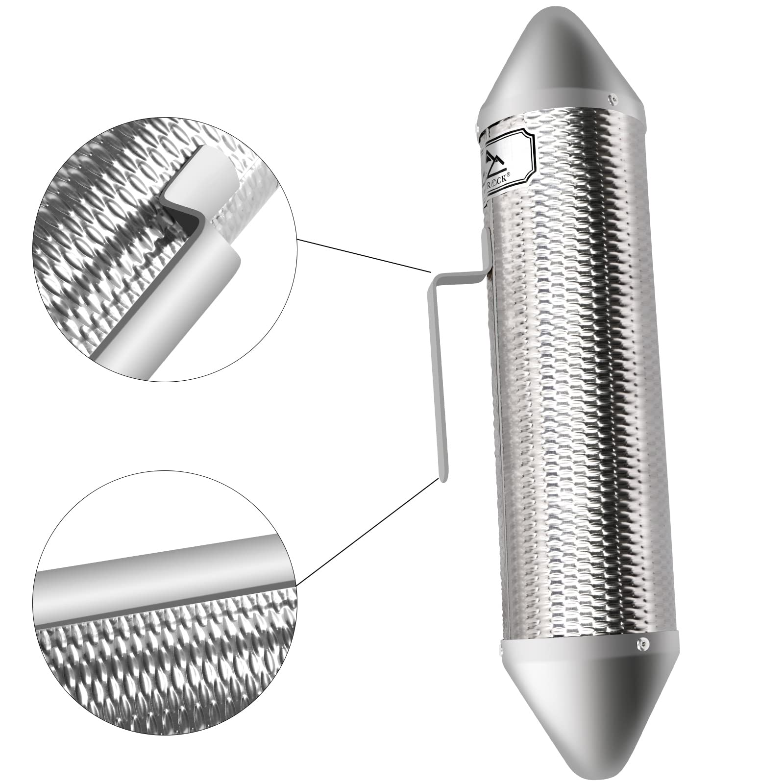 Eastrock Stainless Steel Guiro Instrument Latin Percussion Instrument Shaker Metal Guiro With Scraper,Professional Band Accompan