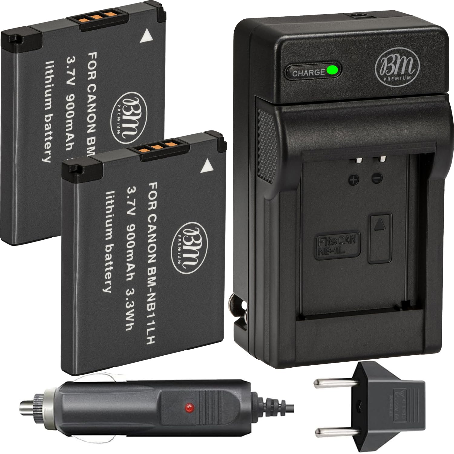 BM 2 NB 11LH Batteries and Charger for Canon Elph 110, Elph 130, Elph 135, Elph 140, Elph 150, Elph 160, Elph 170 IS, Elph 180, Elph 190, Elph 320, Elph 340 Elph 350 Elph 360, SX400 SX410 SX420 Camera