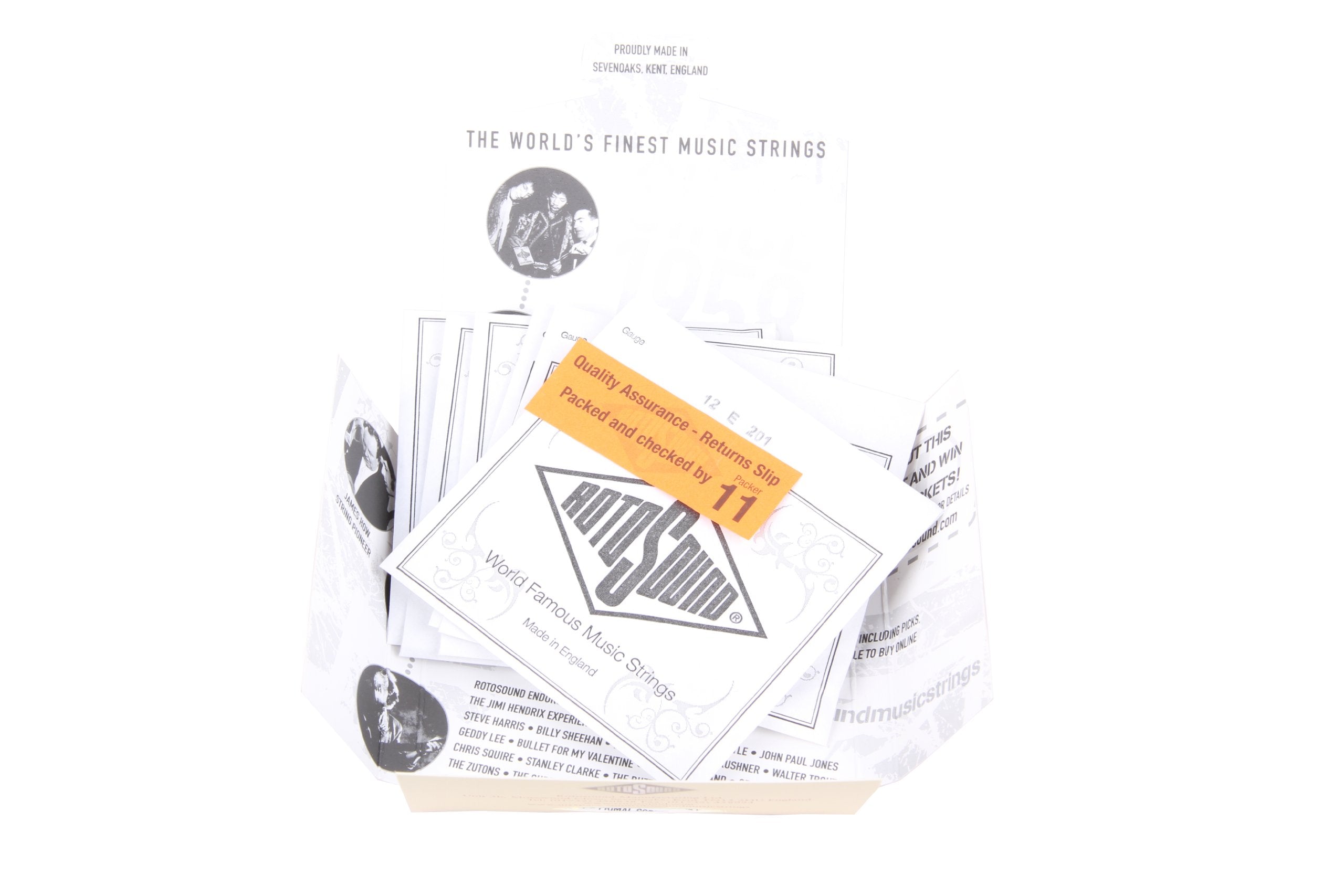 Rotosound Rs200 Top Tape Monel Flatwound Electric Guitar String (12 16 24 32 42 52)