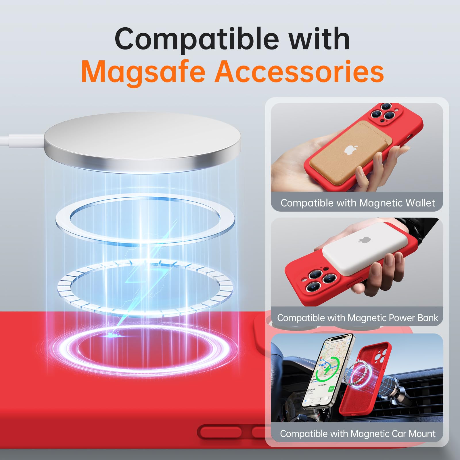 Kiresen For Iphone 16 Pro Max Case With 2 Screen Protectors   Compatible With Magsafe   Upgraded Camera Protection   Liquid Sili