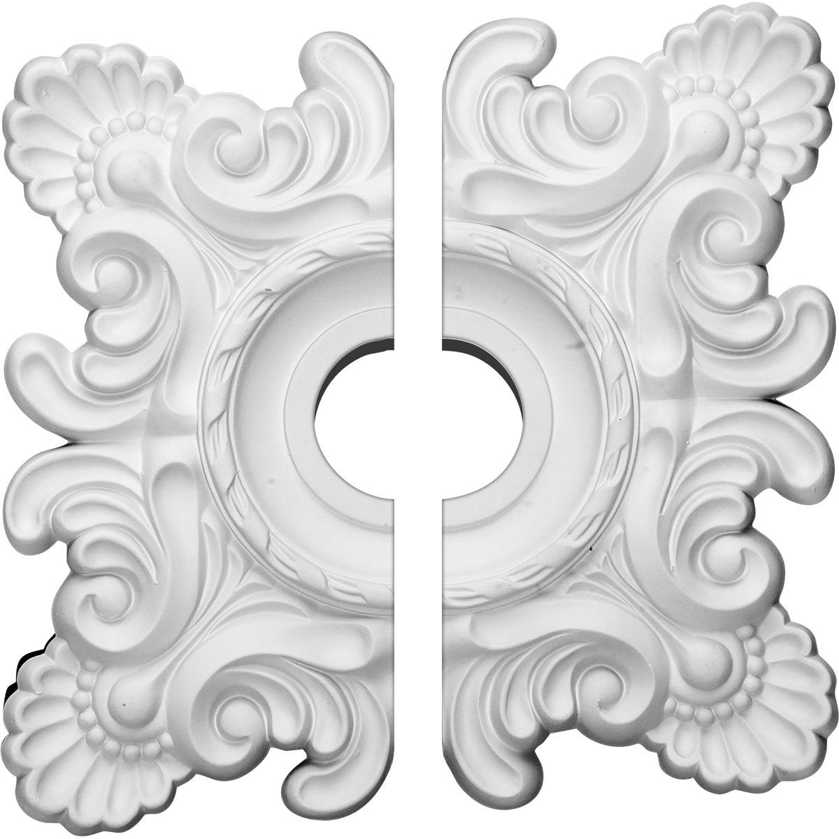 Ekena Millwork Cm18Cr2 Crawley Ceiling Medallion, 18''W X 18''H X 3 1/4''Id X 1 1/2''P, Factory Primed
