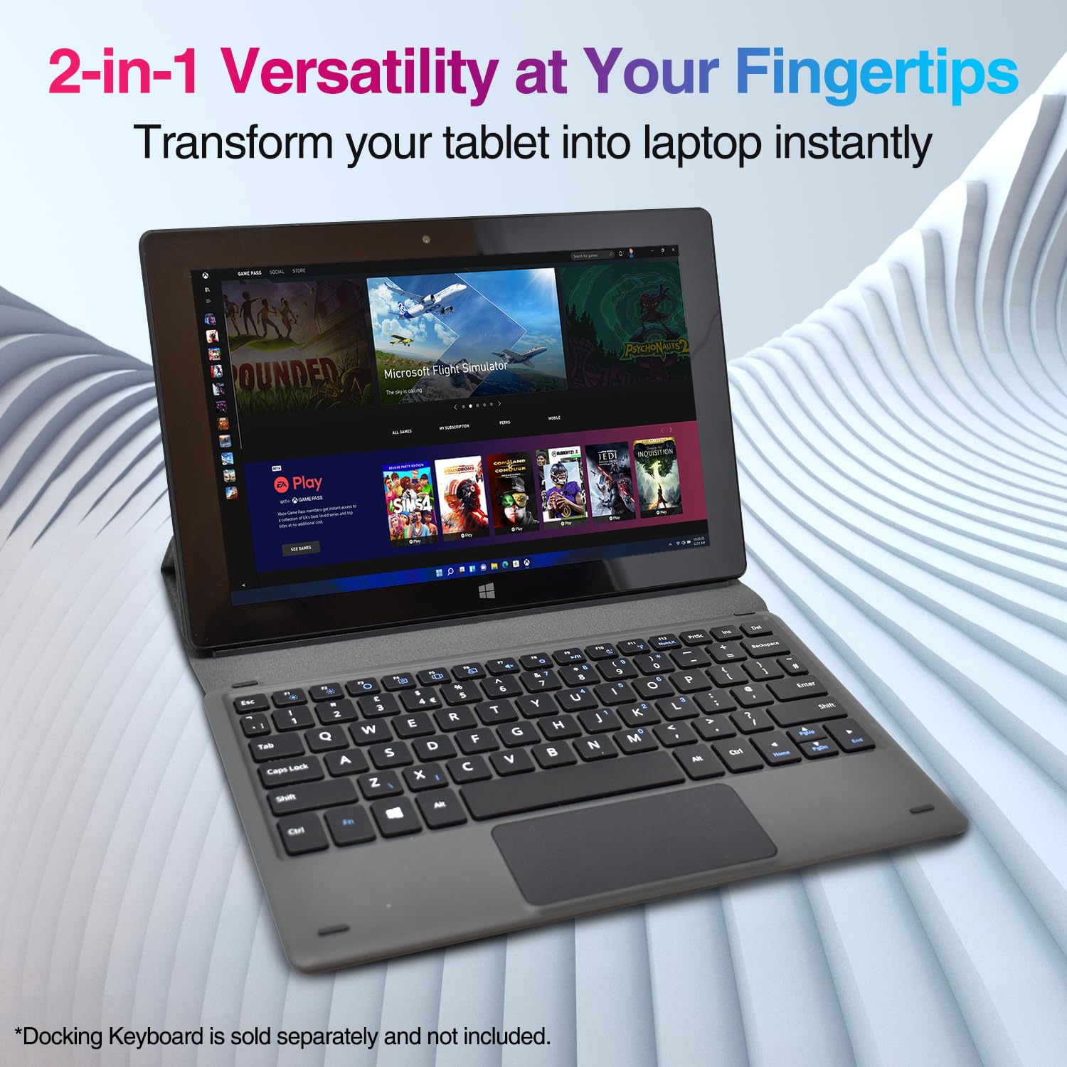 Fusion5 10.1'' Windows 11 Tablet Pc   Fwin232 Plus Ultra Slim Tablet Computer   8Gb Ram, Full Hd 10 Inch Display, 5G Wifi, Quad