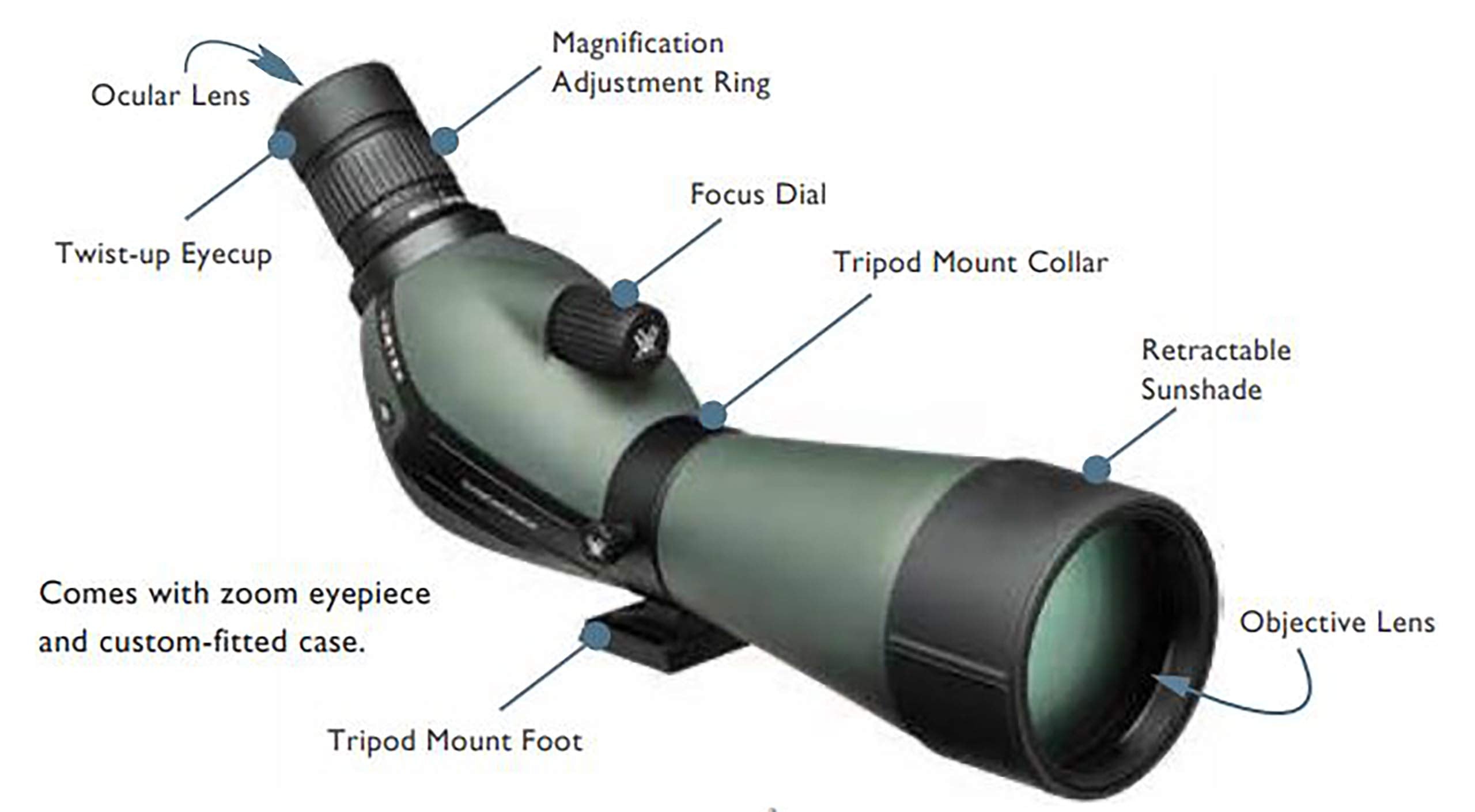 Vortex Optics Diamondback Spotting Scope 20 60X80 Angled