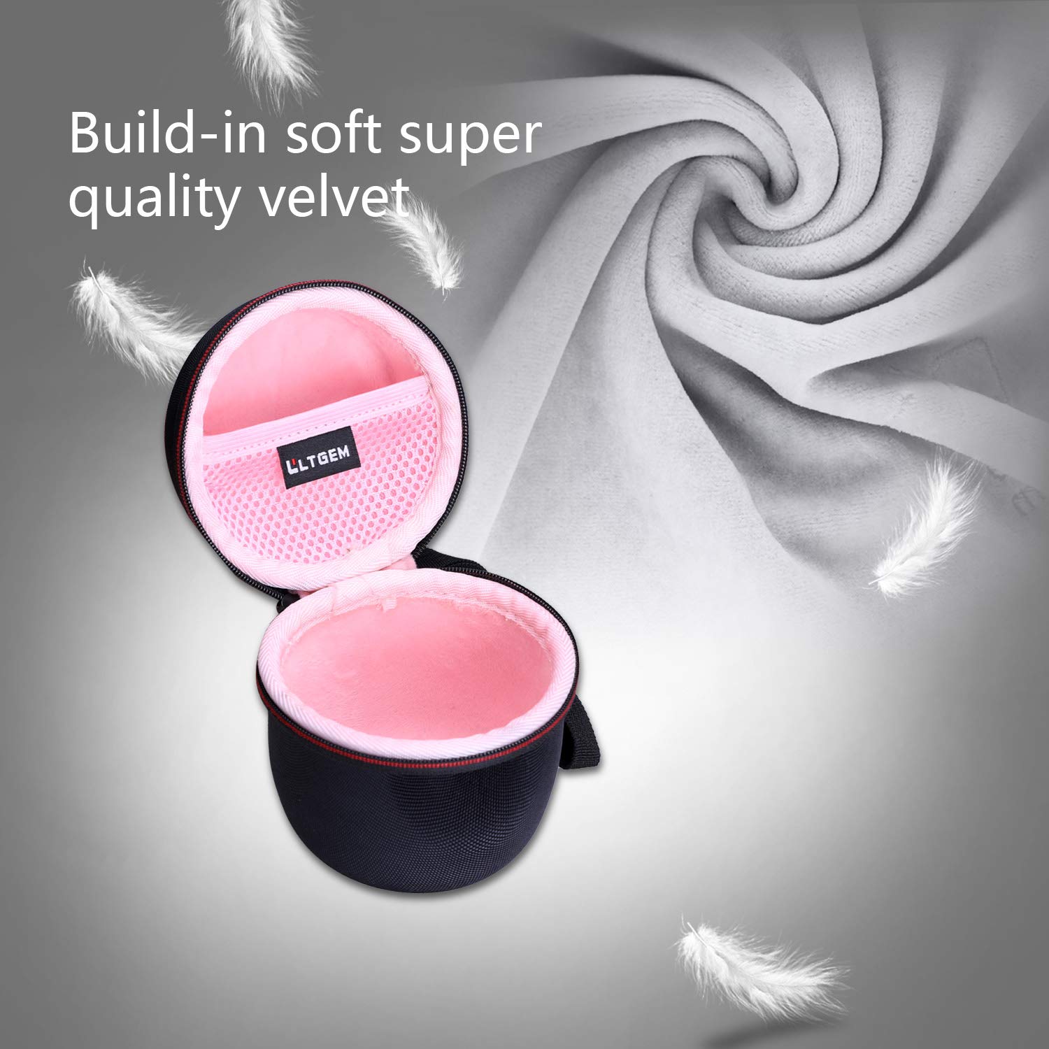 Ltgem Case Compatible With Ultimate Ears Wonderboom 4/3/2 Portable Waterproof Speaker, Black+Pink