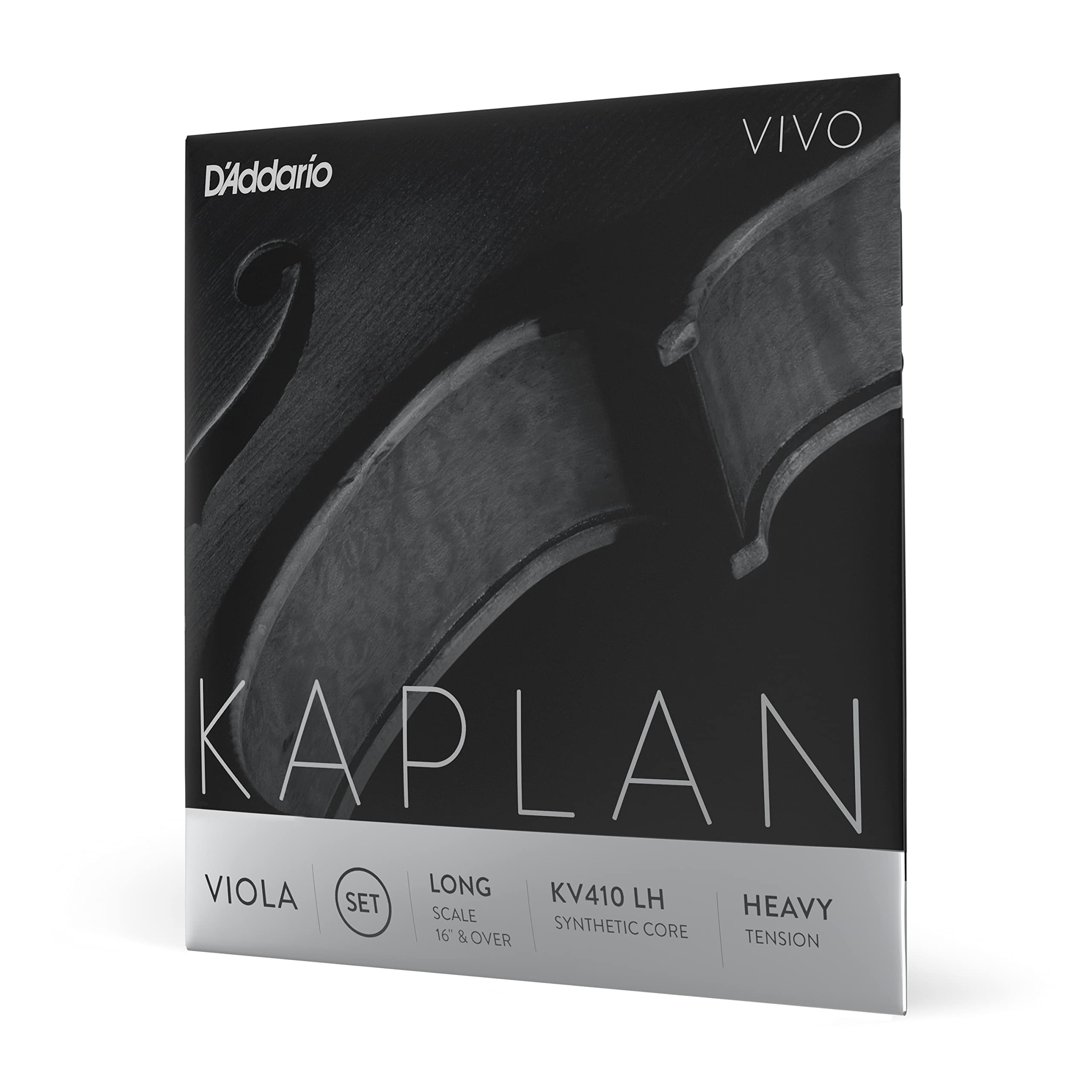 D'Addario Kaplan Vivo Viola Strings   Full Set   Kv410 Lh   Viola Strings   Long Scale, Heavy Tension
